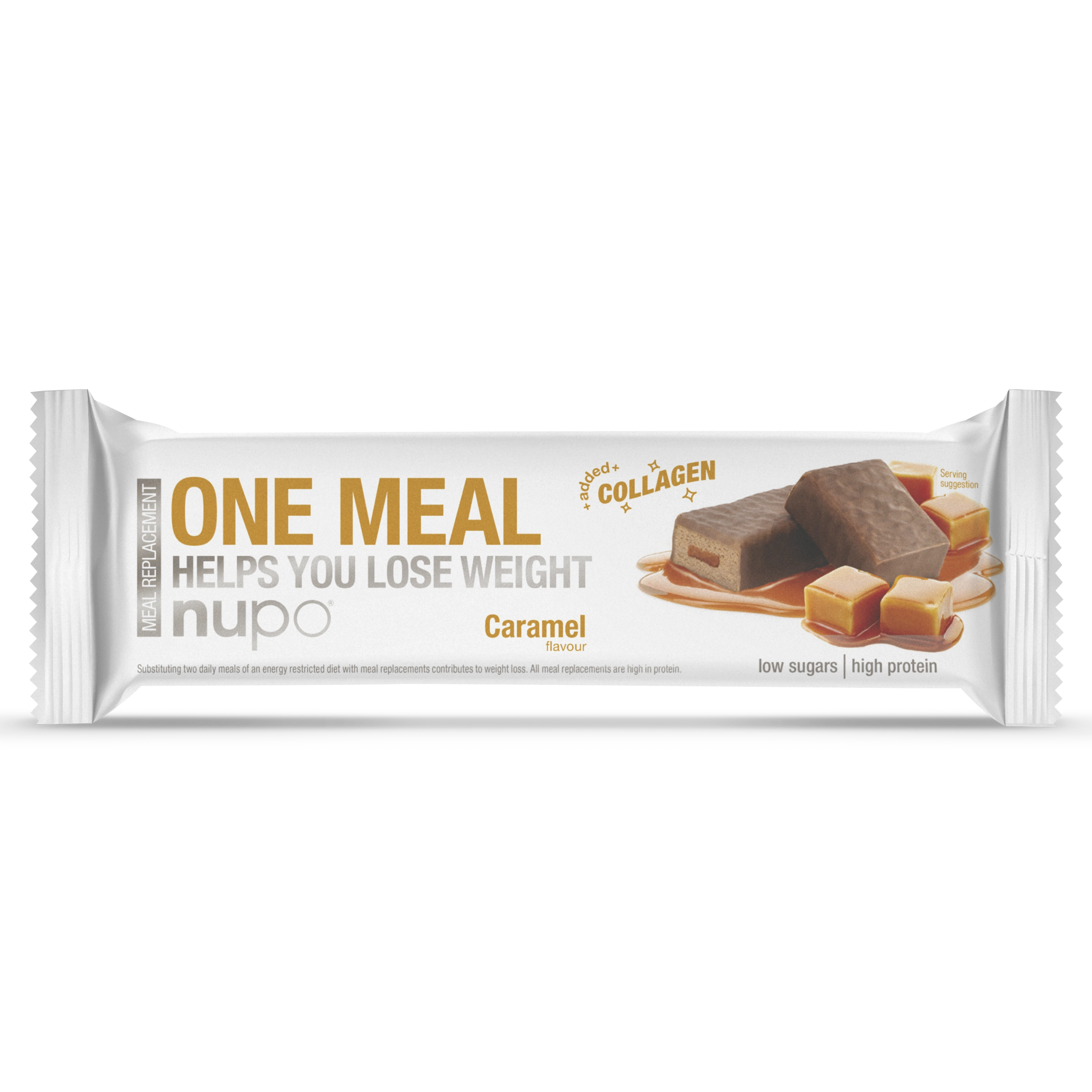 Nupo One Meal Collagen Bar Caramel 60 g - Måltidsersättning