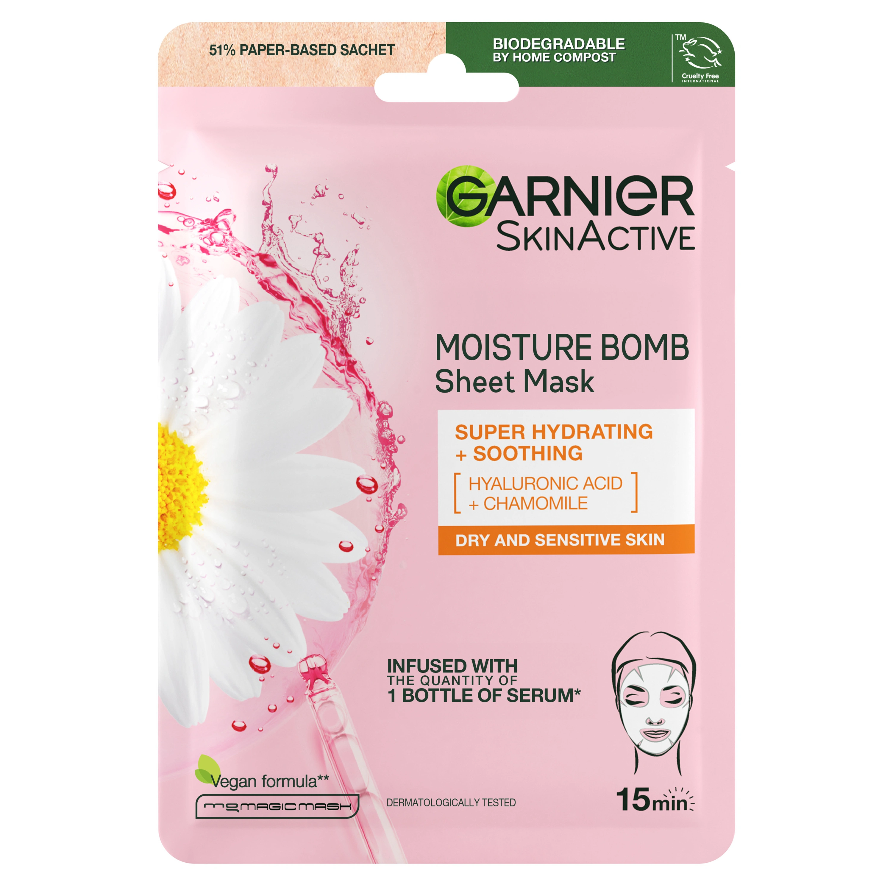 Garnier SkinActive Moisture Bomb Super Hydrating & Soothing Sheet Mask 28 g - Sheet mask