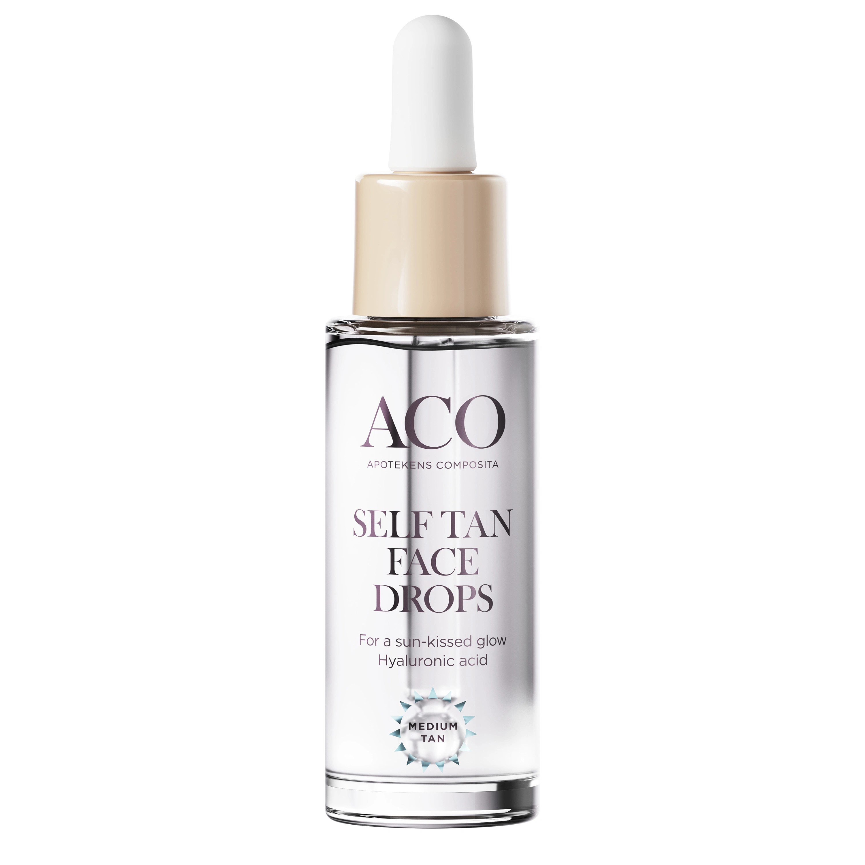 ACO Self Tan Face Drops 30 ml - Brun utan sol ansikte