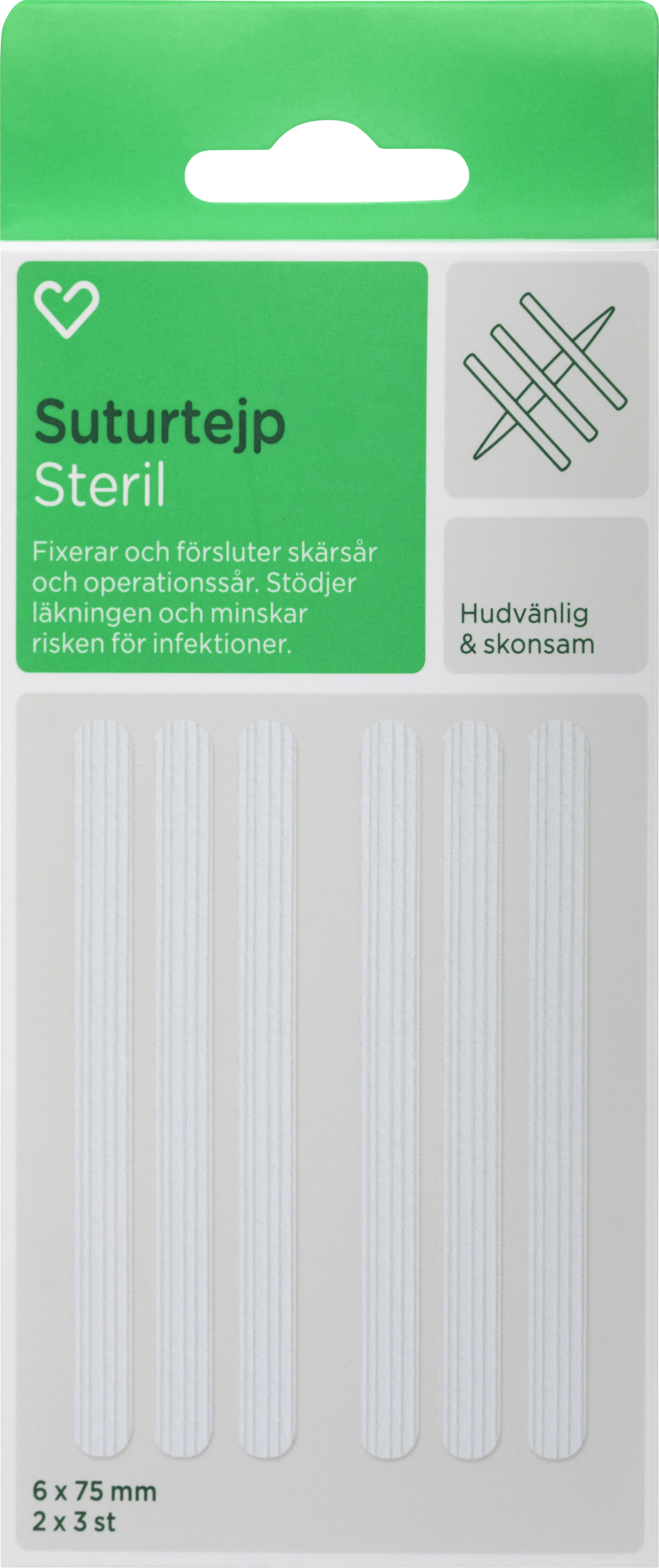 Hjärtats Suturtejp 6st - Suturtejp & sårtejp