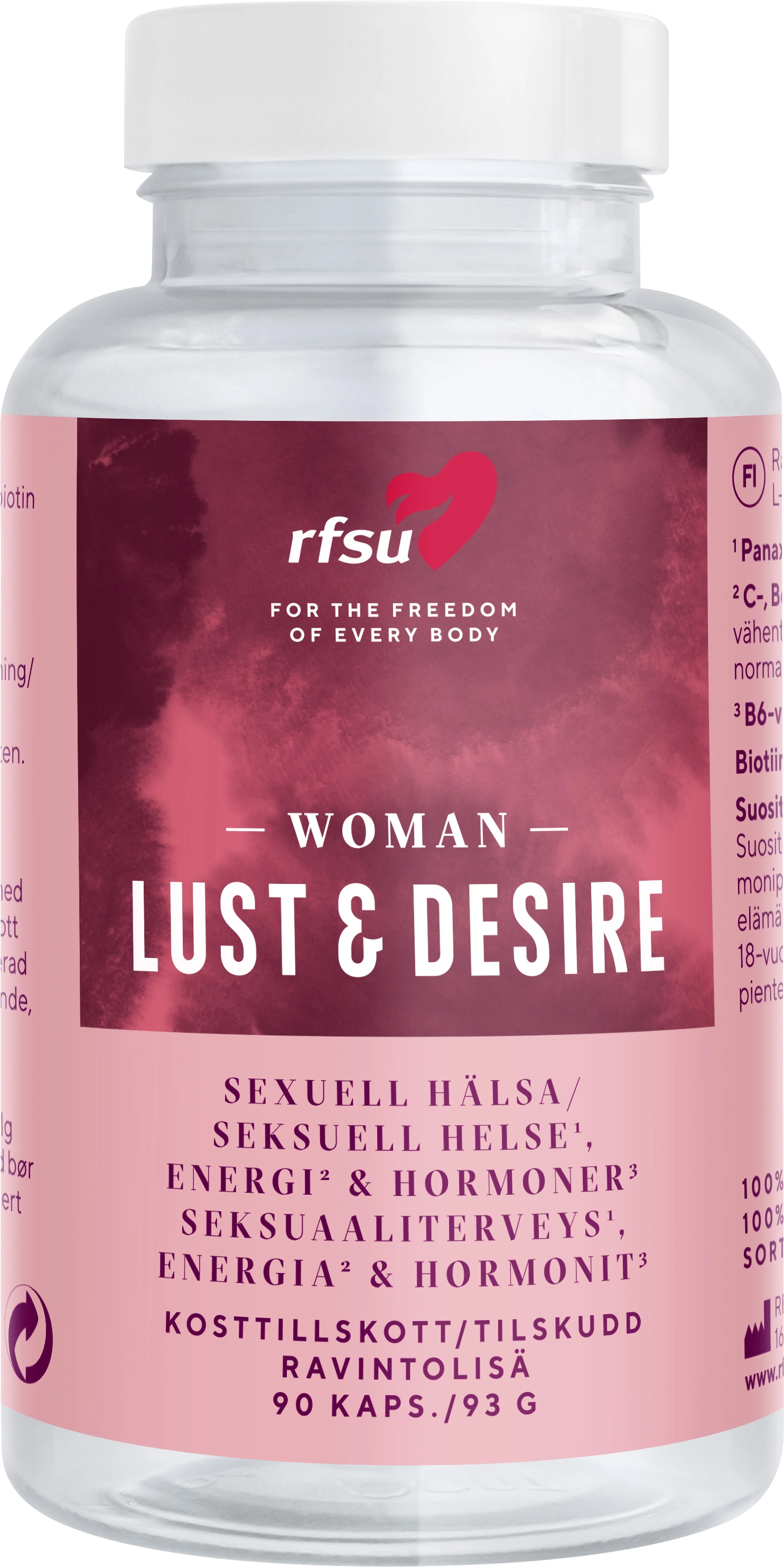 RFSU Lust & Desire Woman 90 kapslar - Kosttillskott för potens & lust