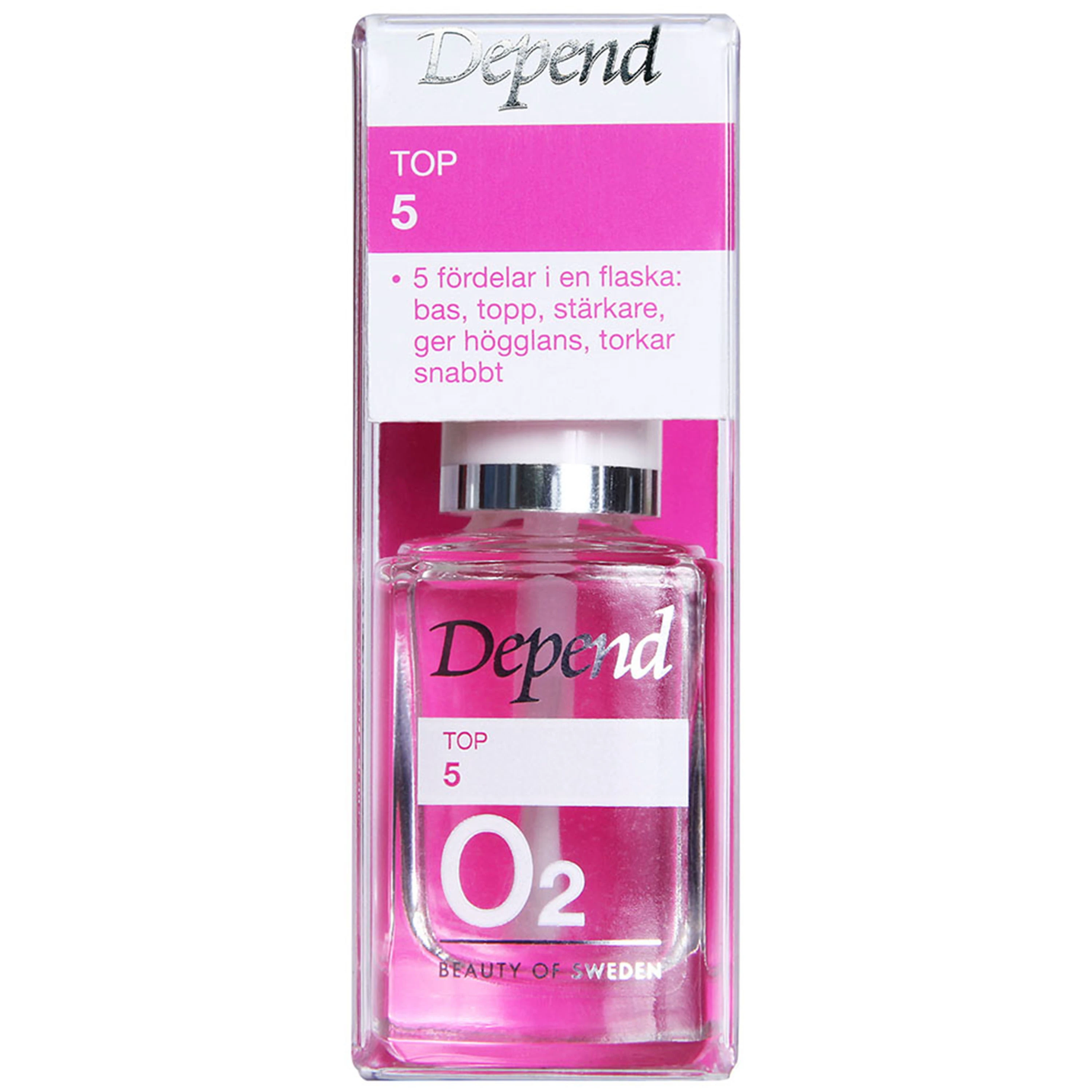 Depend O2 Top 5 11 ml - Bas- & topplack