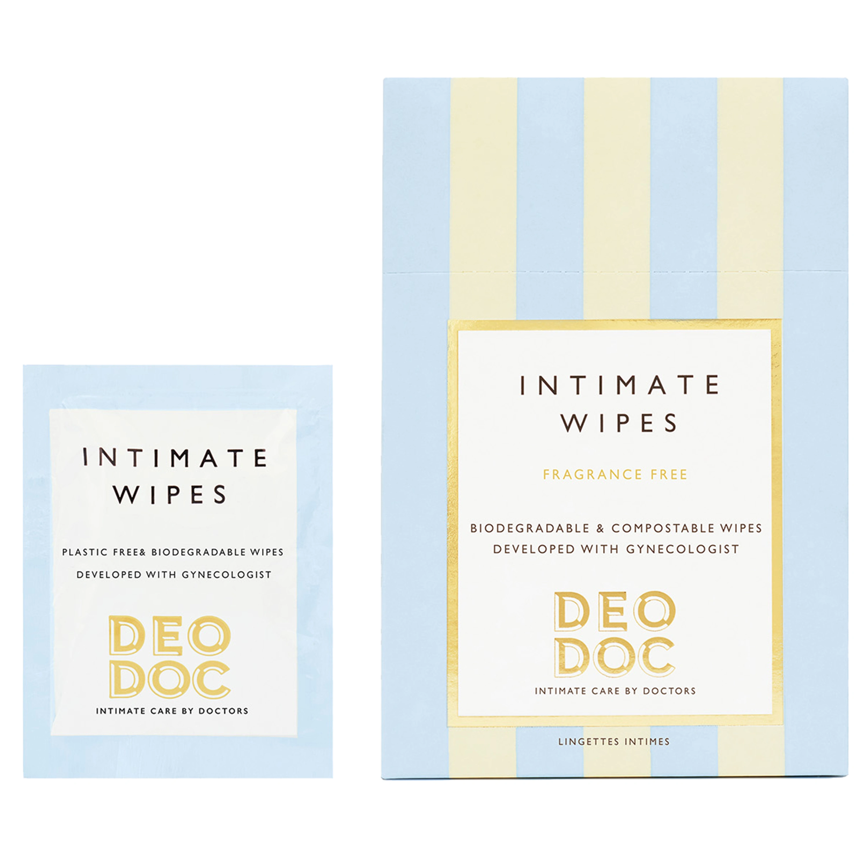 DeoDoc Intimate Wipes Fragrance free 10 st - Intimservetter
