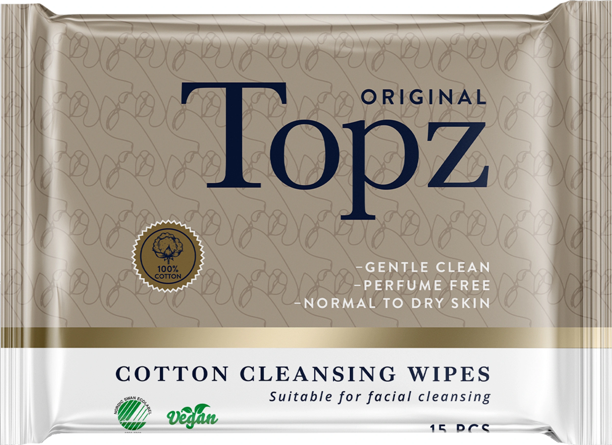 Topz Cosmetics Cleansing Wipes 15 st - Sminkborttagningsservetter