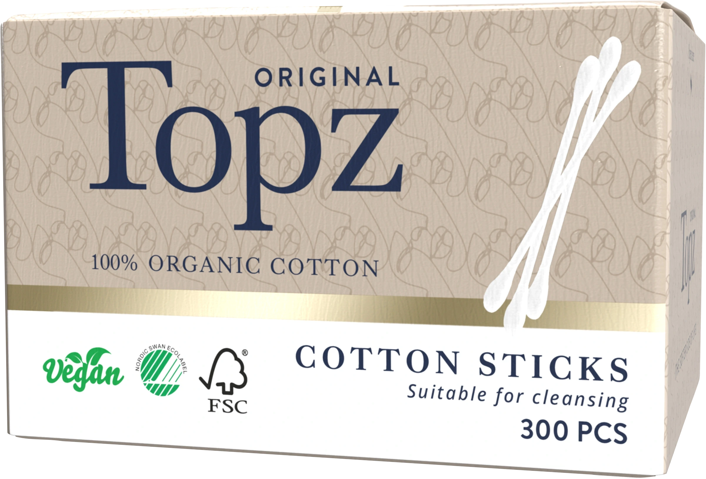 Topz Premium Cotton Sticks 300 st - Bomullspinnar