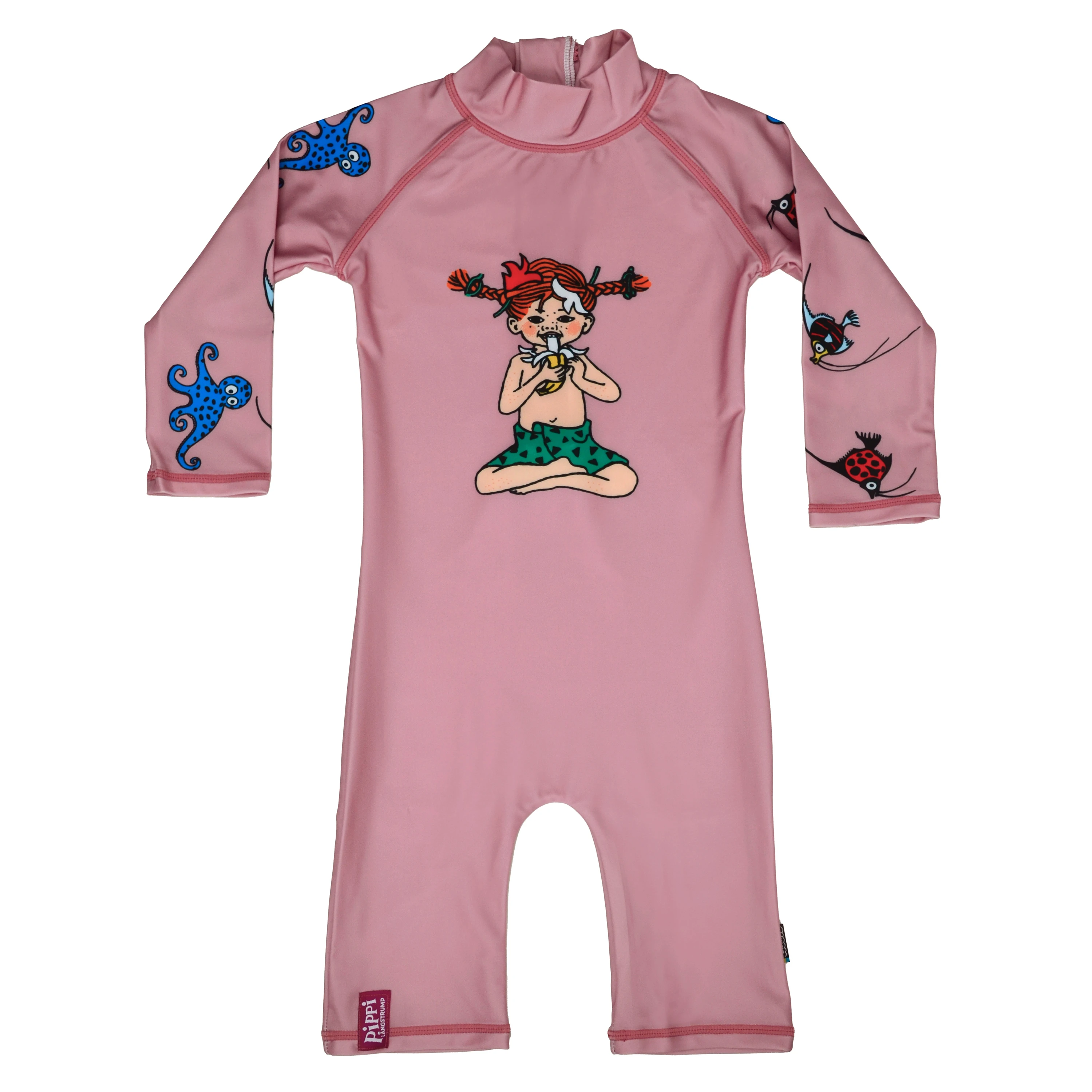 Swimpy UV-dräkt Pippi Söderhavet Rosa 74-80 - UV-dräkt för barn