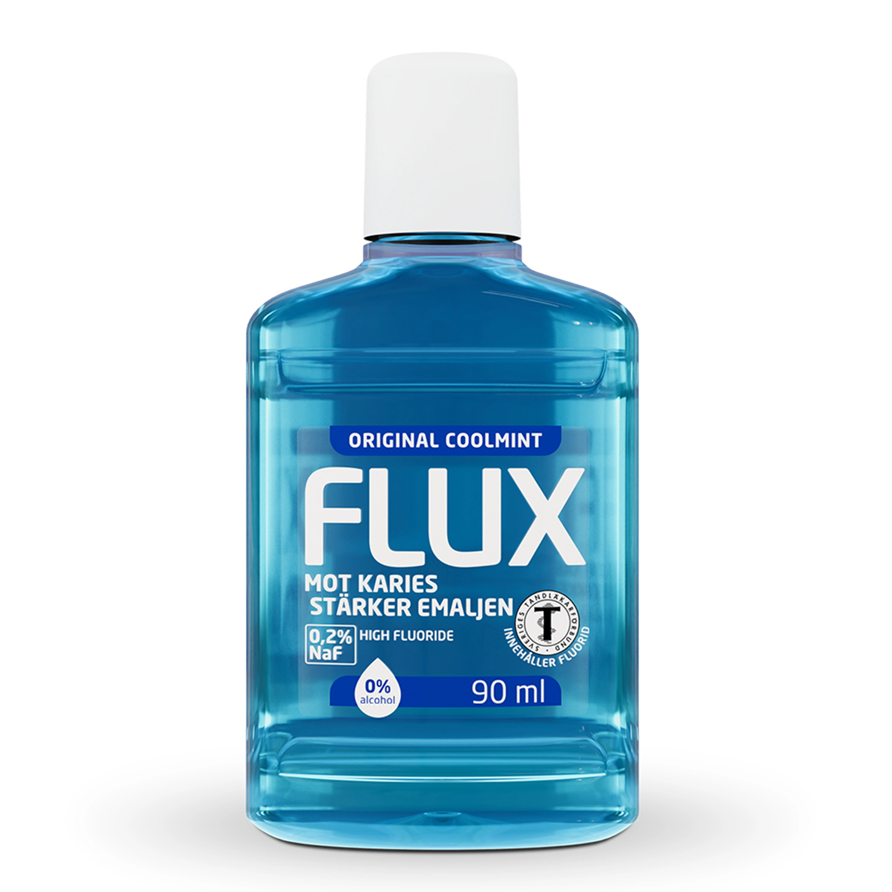 Flux Original Coolmint fluorskölj 90 ml - Reseförpackning tandkräm & munvård
