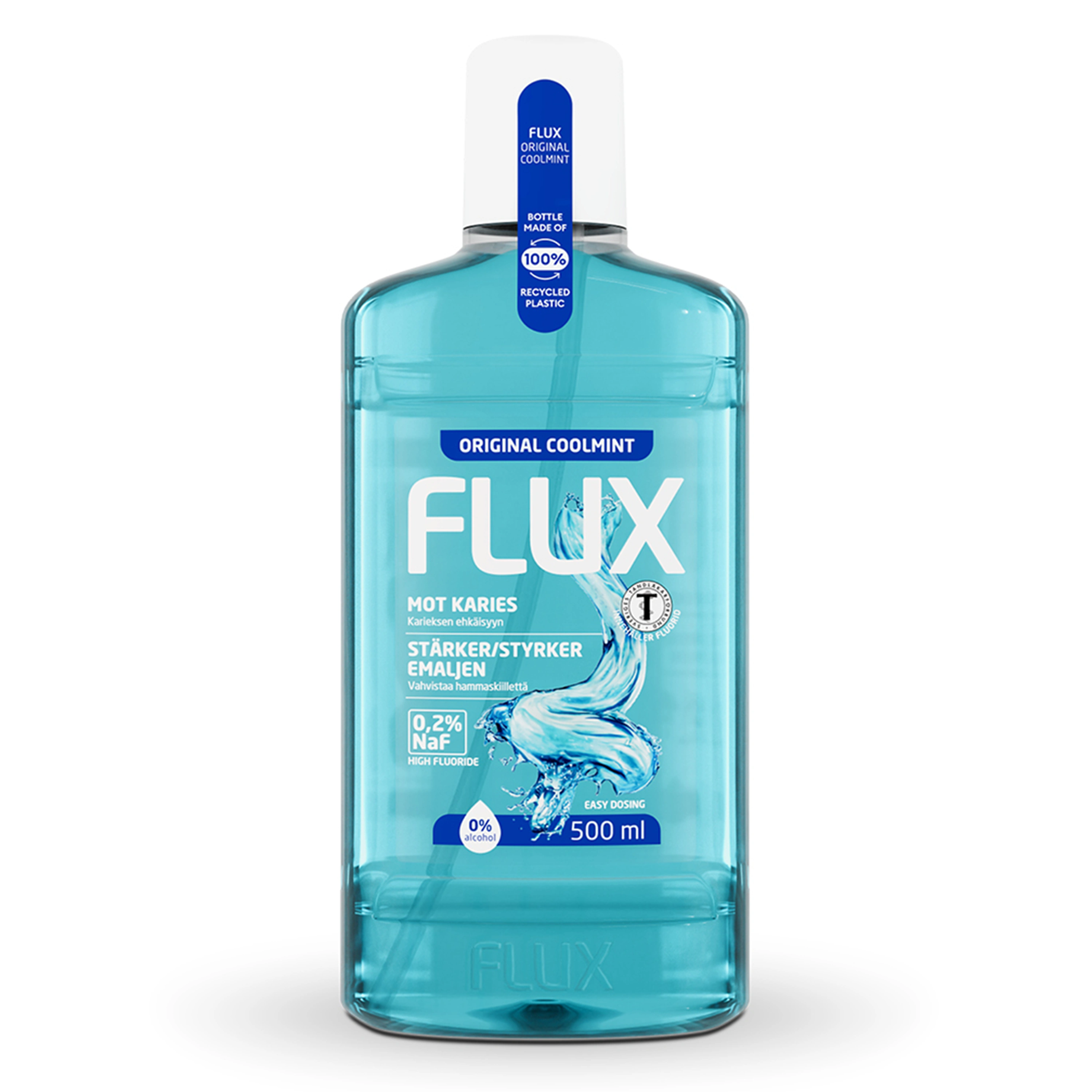 Flux Original Coolmint fluorskölj 500 ml - Kariesförebyggande