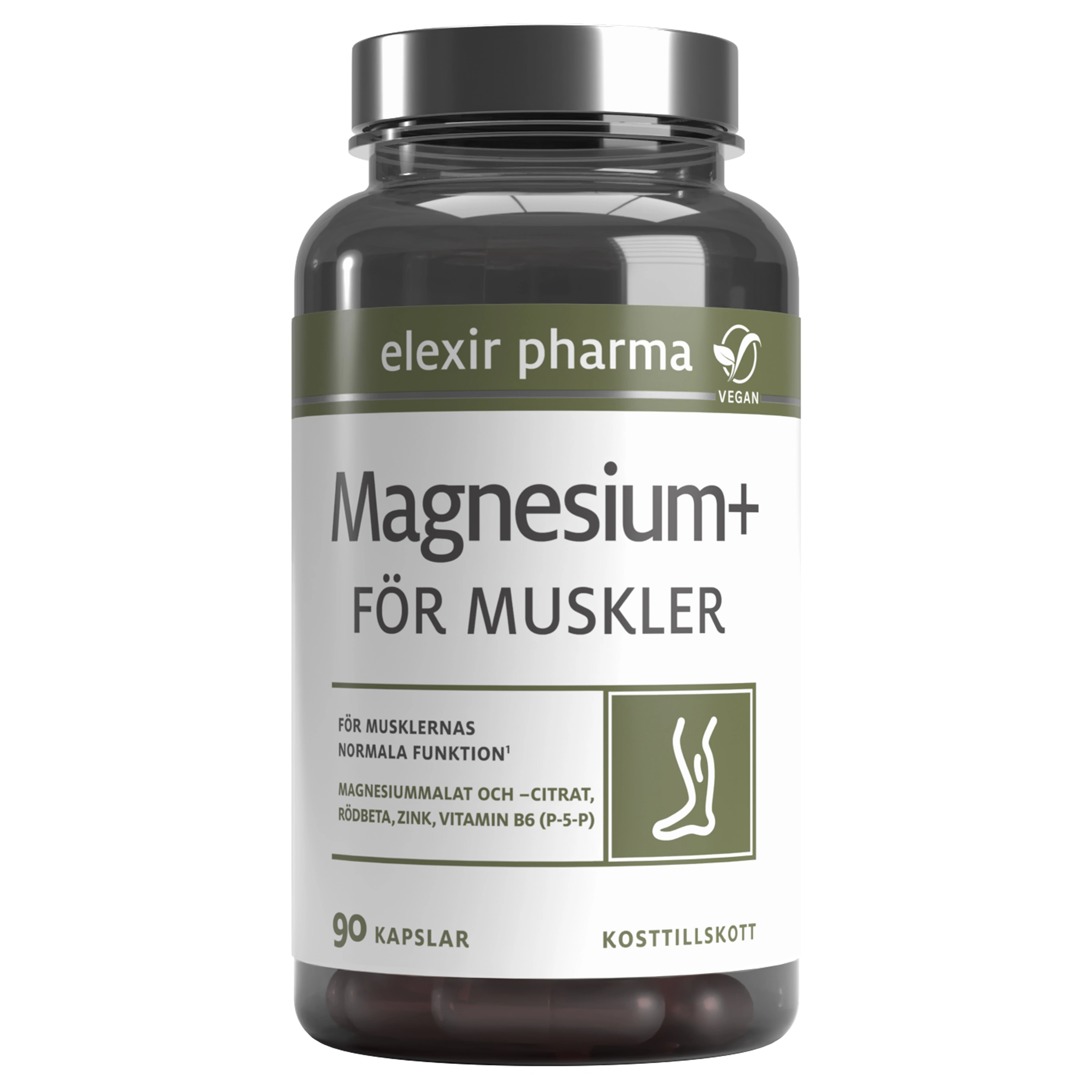 Elexir Magnesium+ För muskler 90 kapslar - Magnesium