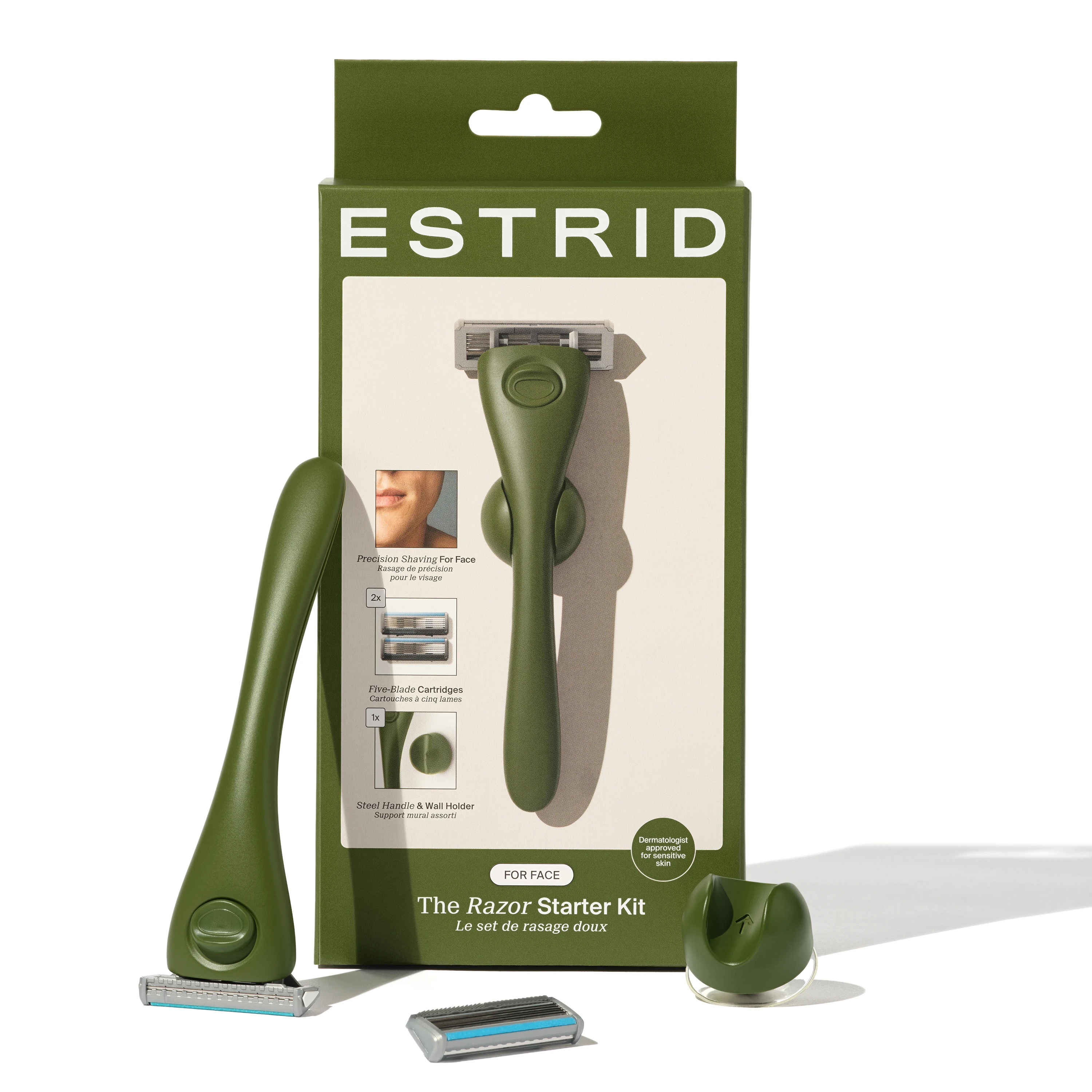 Estrid The Face Razor Starter Kit Moss - Rakhyvlar