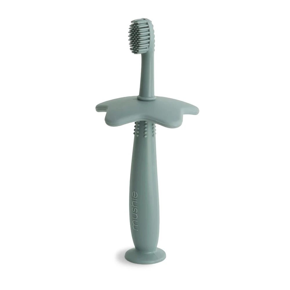 Mushie Star Training Toothbrush Cambridge Blue - Tandborstar för barn & bebis