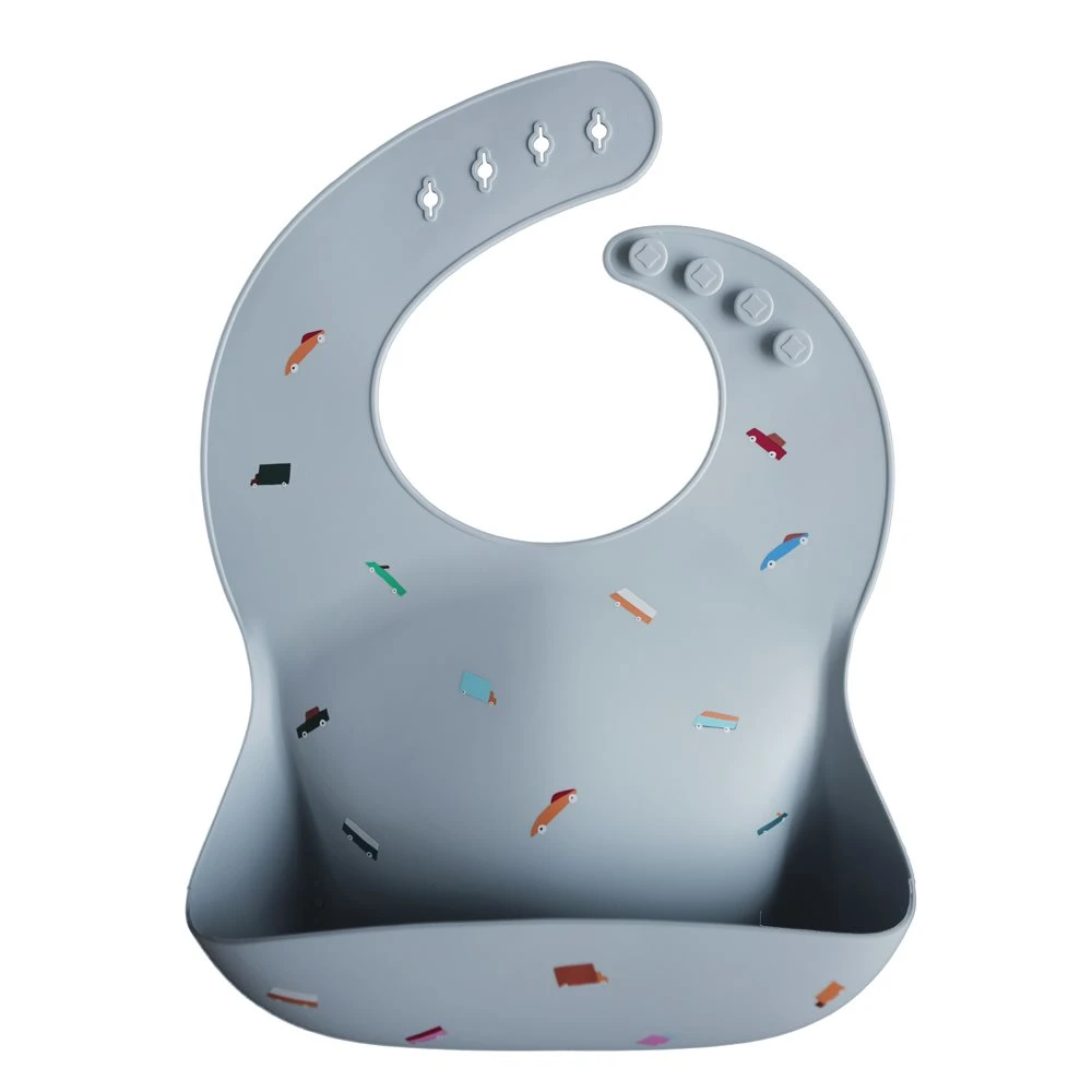 Mushie Silicone Bib Retro Cars - Haklappar