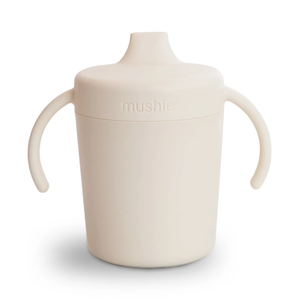 Mushie Trainer Sippy Cup 230 ml Ivory - Pipmuggar & dricksflaskor