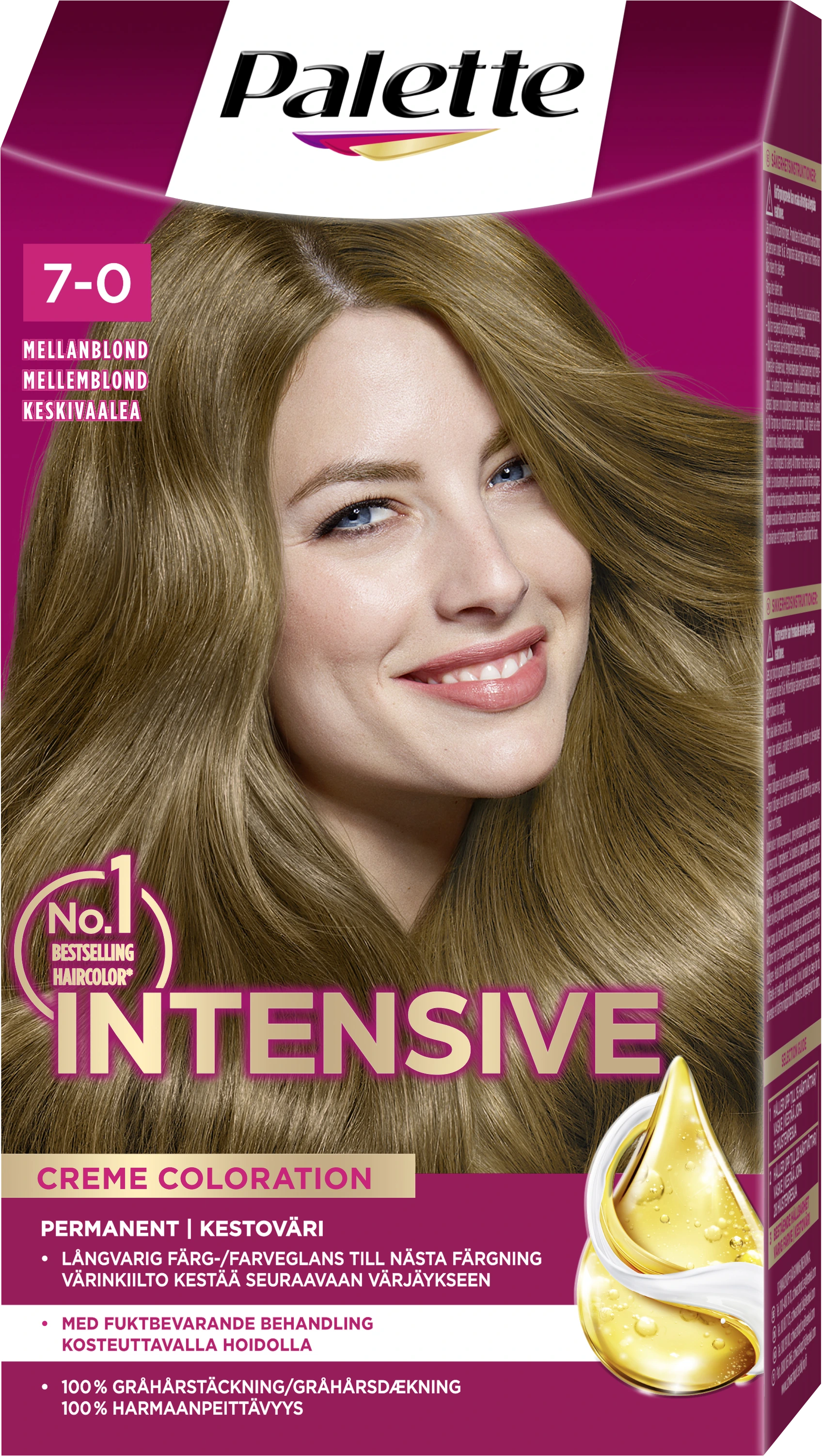 Palette Intensive Creme Coloration 7-0 Mellanblond
