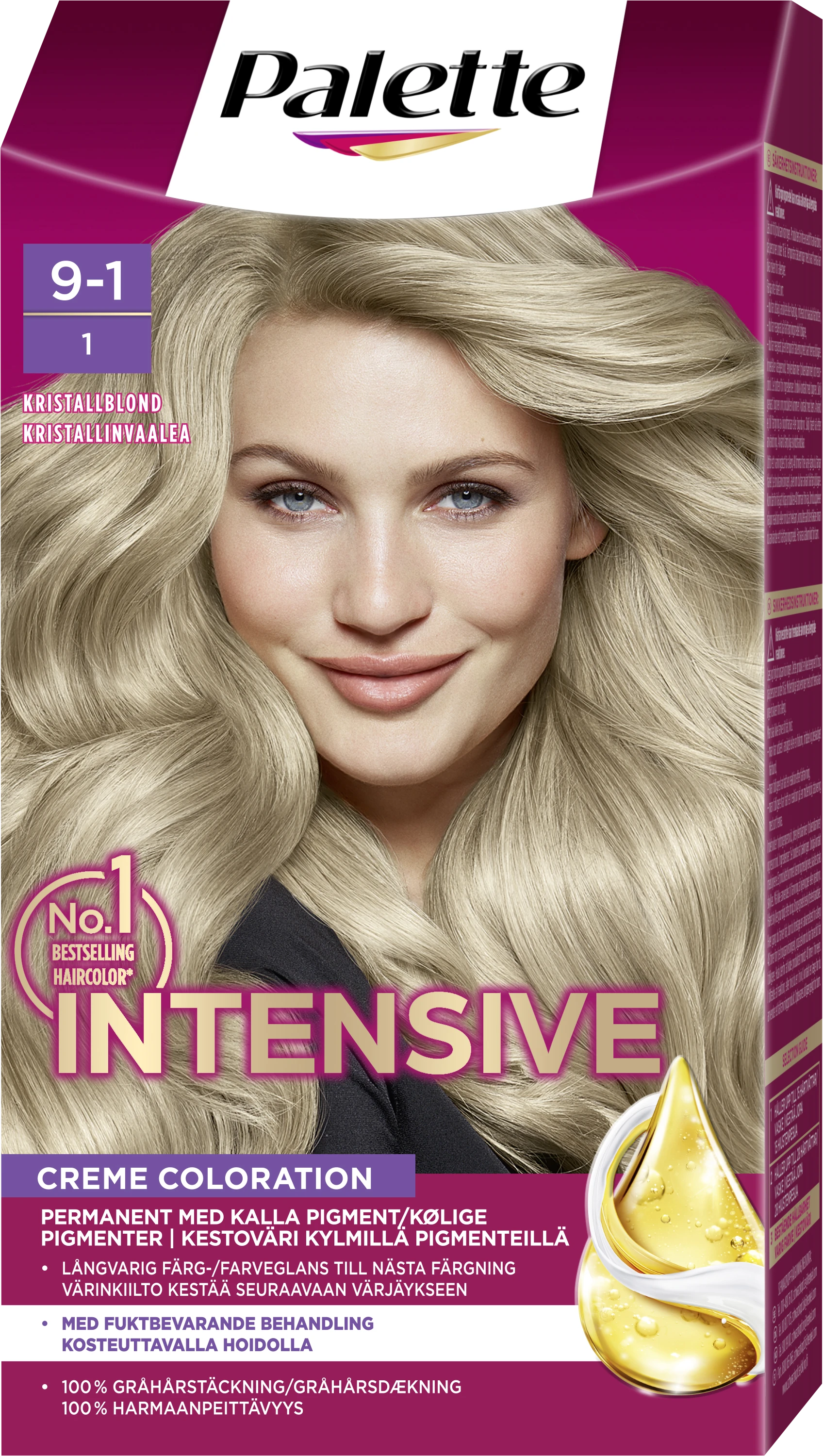 Palette Intensive Creme Coloration 9-1 Kristallblond - Hårfärg