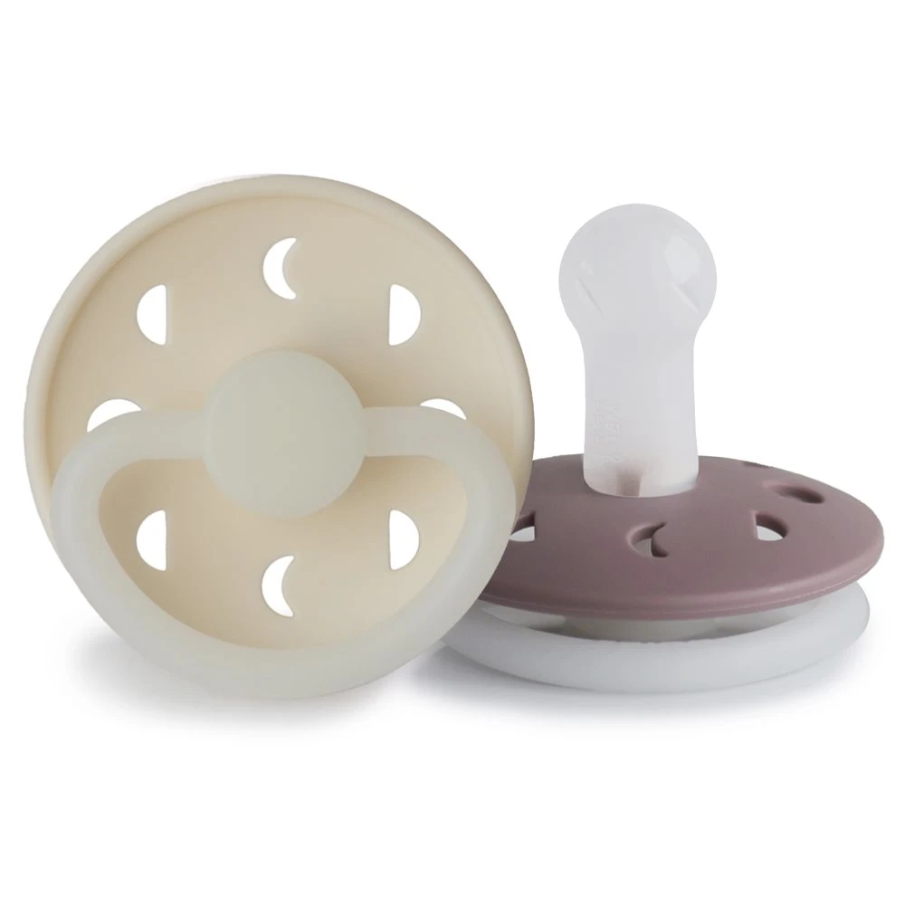 FRIGG Moon Phase Silicone 2-Pack Cream Night/Twilight Mauve Night Size 2 - Nappar