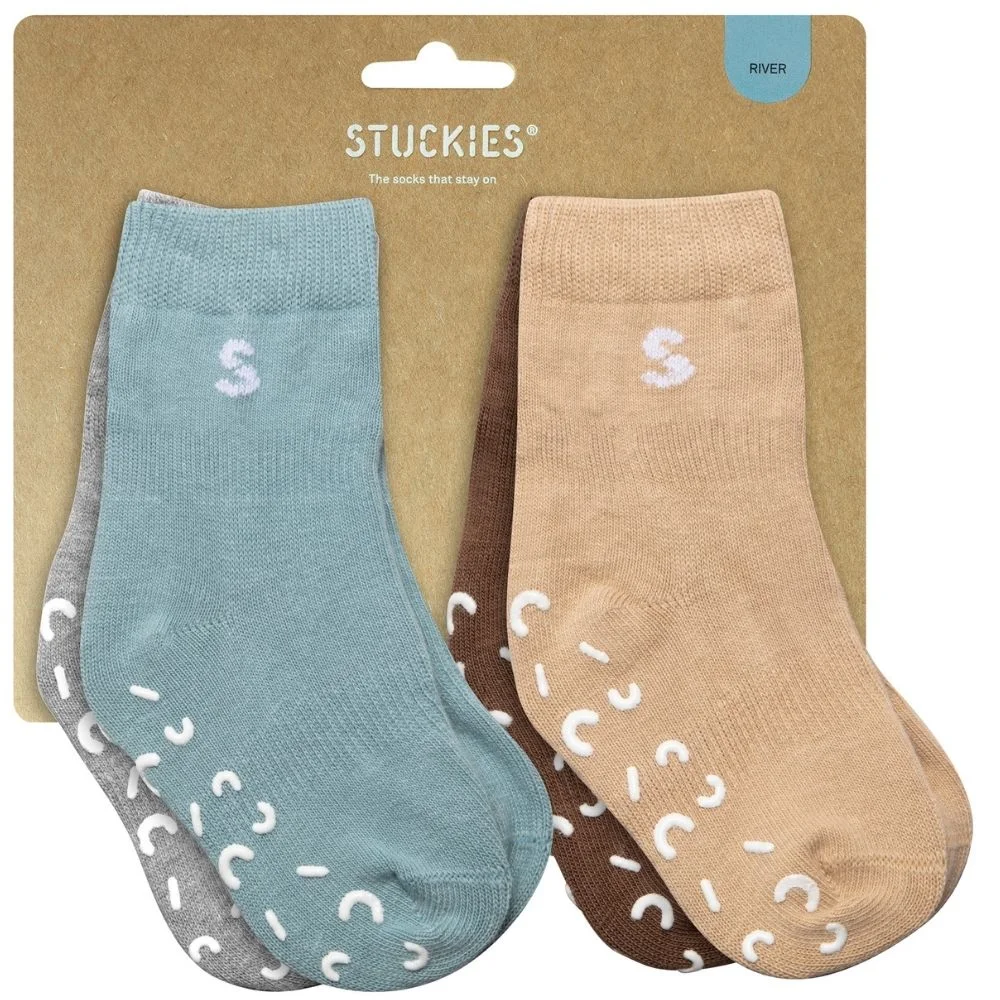 STUCKIES Strumpor i bomull River 4-pack 19/21 - Barnkläder