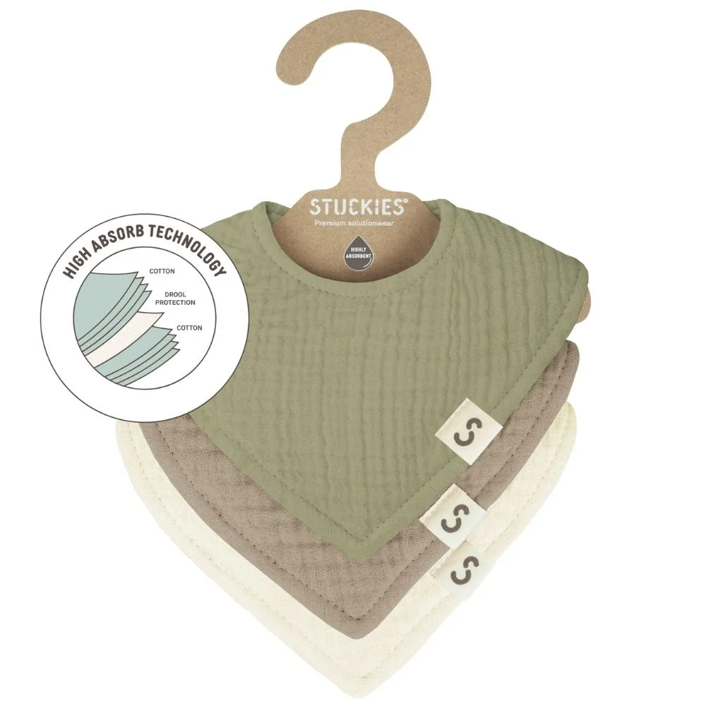 STUCKIES Högabsorberande dregglisar 3-pack Sage - Dregglisar