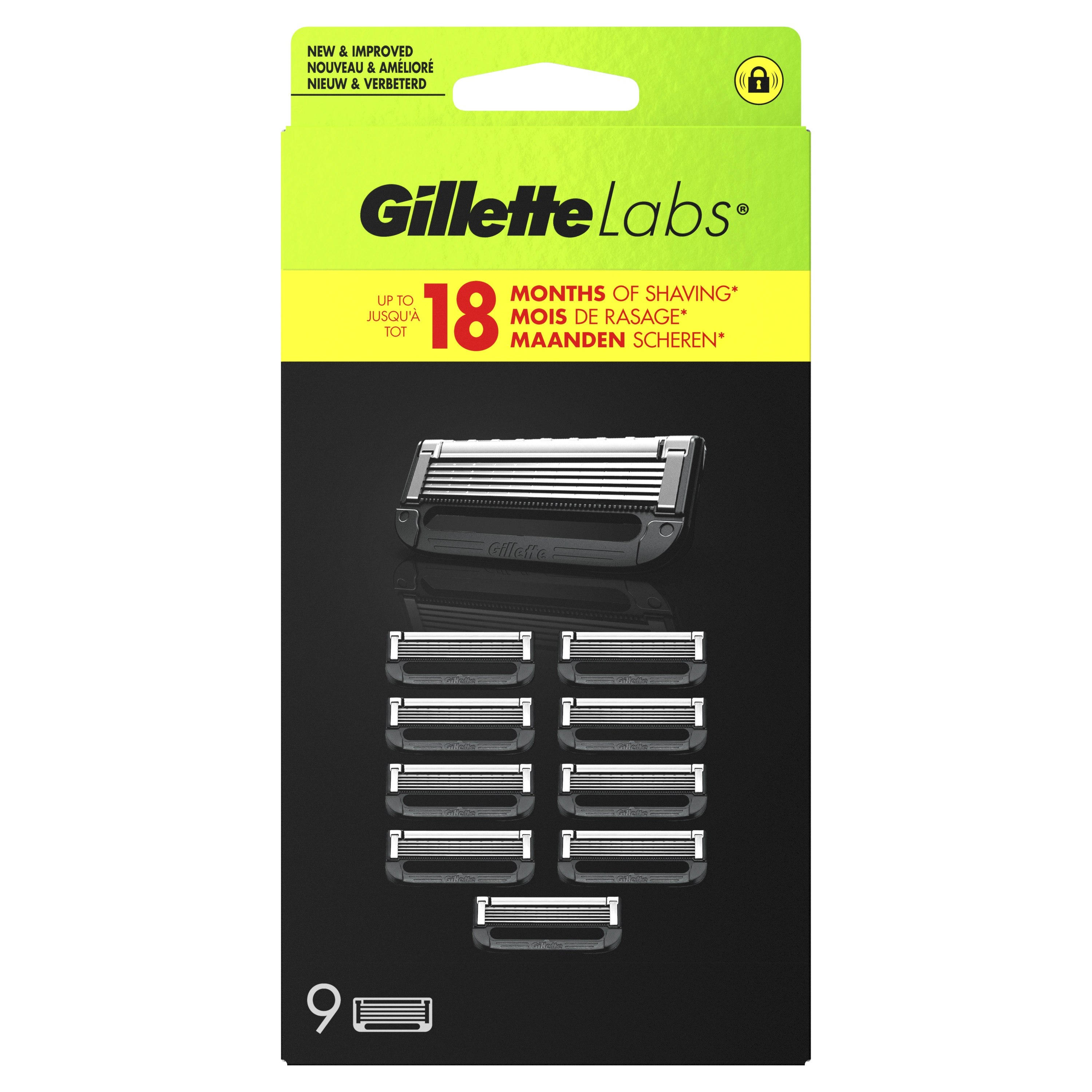 Gillette Labs Large Pack 9 st - Rakblad