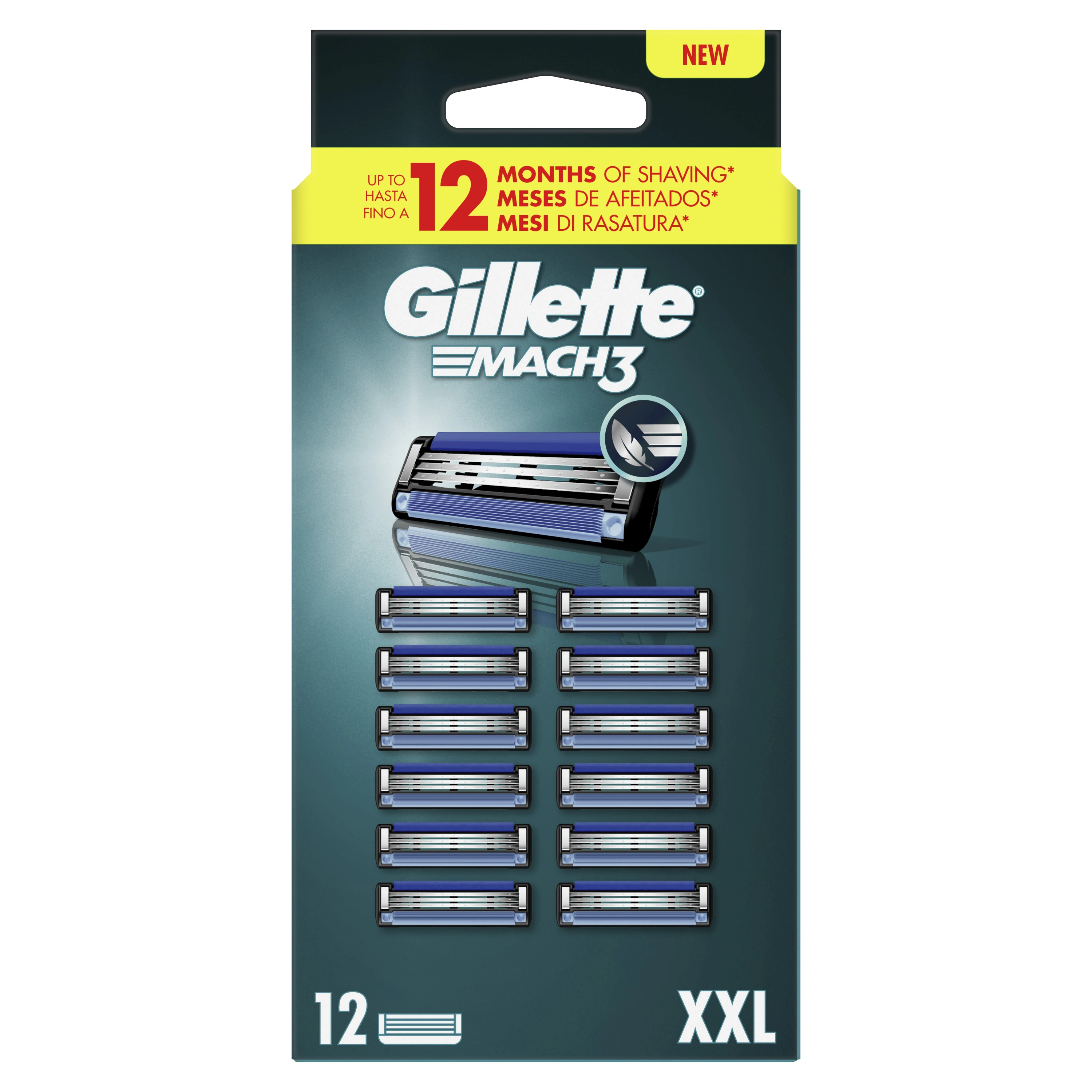 Gillette Mach3 Base Vertical 12 st - Rakblad