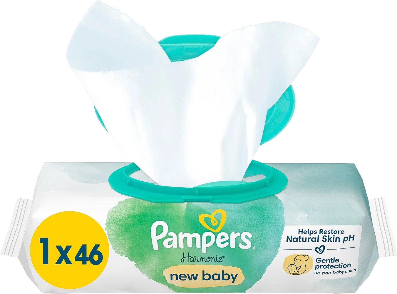Pampers Harmonie Aloe Vera Wipes 46st - Våtservetter