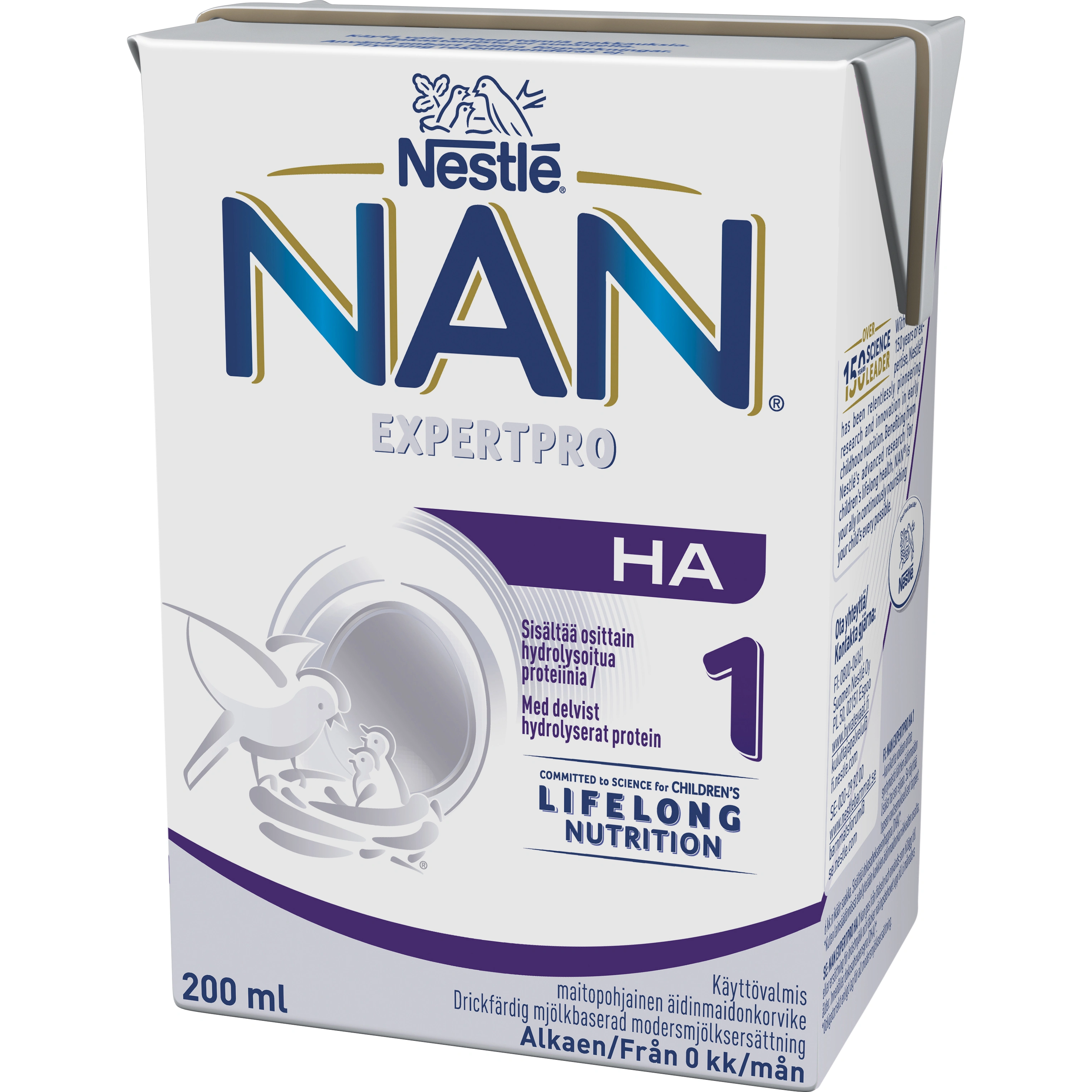 NAN Expertpro H.A. 1 Drickfärdig Modersmjölkersättning 12 x 200 ml - Mjölkersättning nyfödd