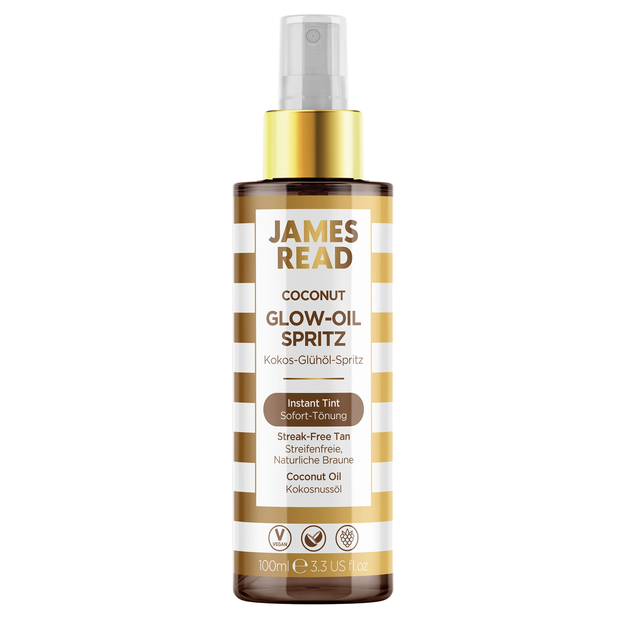 James Read Gradual Tan Coconut Glow Oil Spritz 100 ml - Brun utan sol spray