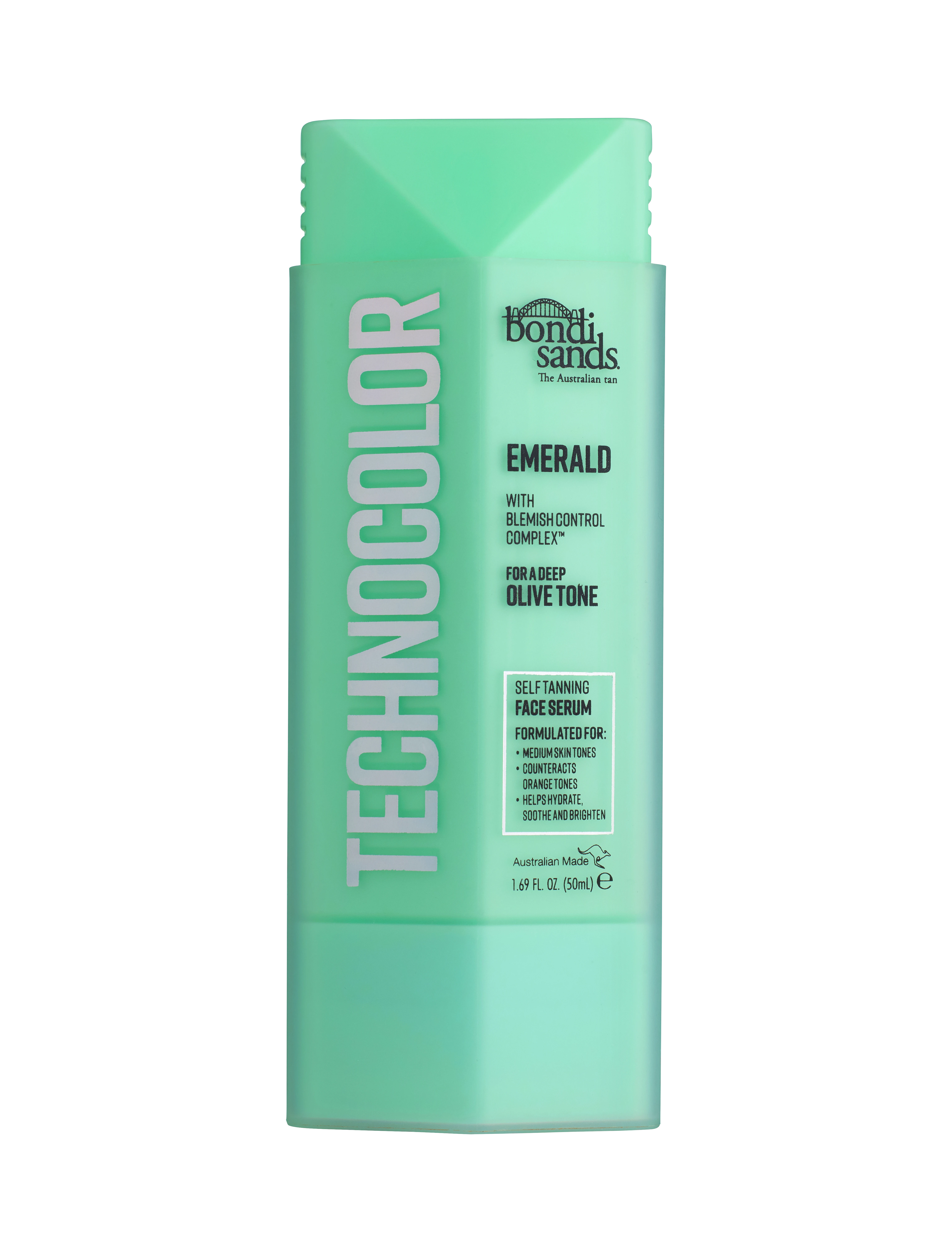 Bondi Sands Technocolor Self Tanning Face Serum 50 ml Emerald - Brun utan sol ansikte