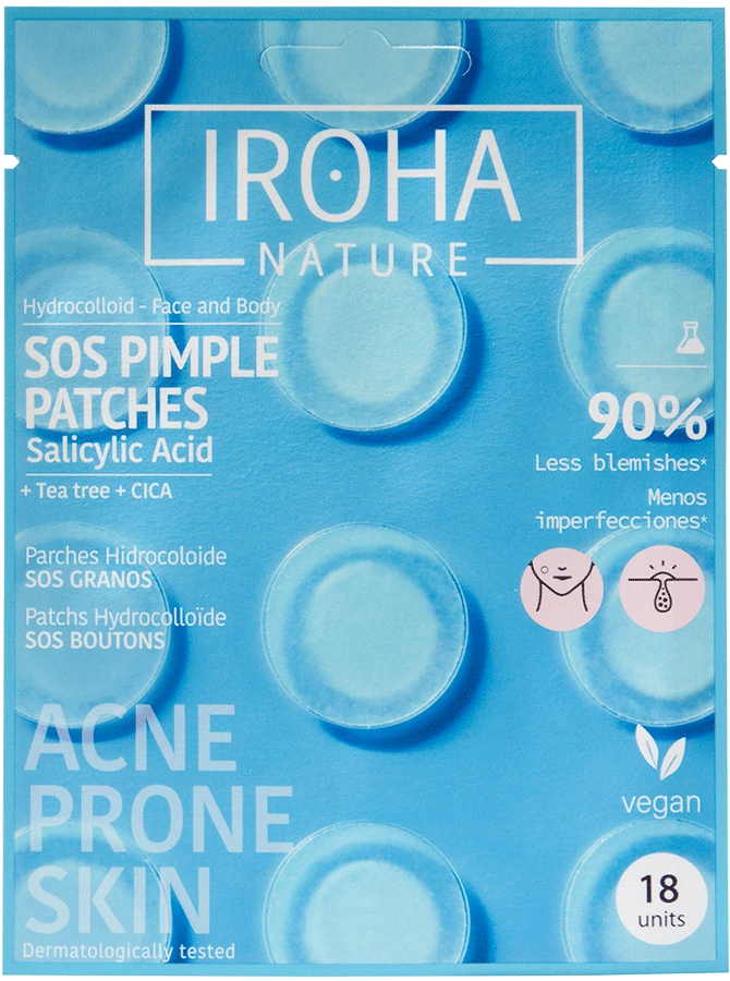 Iroha Nature SOS Salicylic Acid Pimple Patches 18 st - Punktbehandling