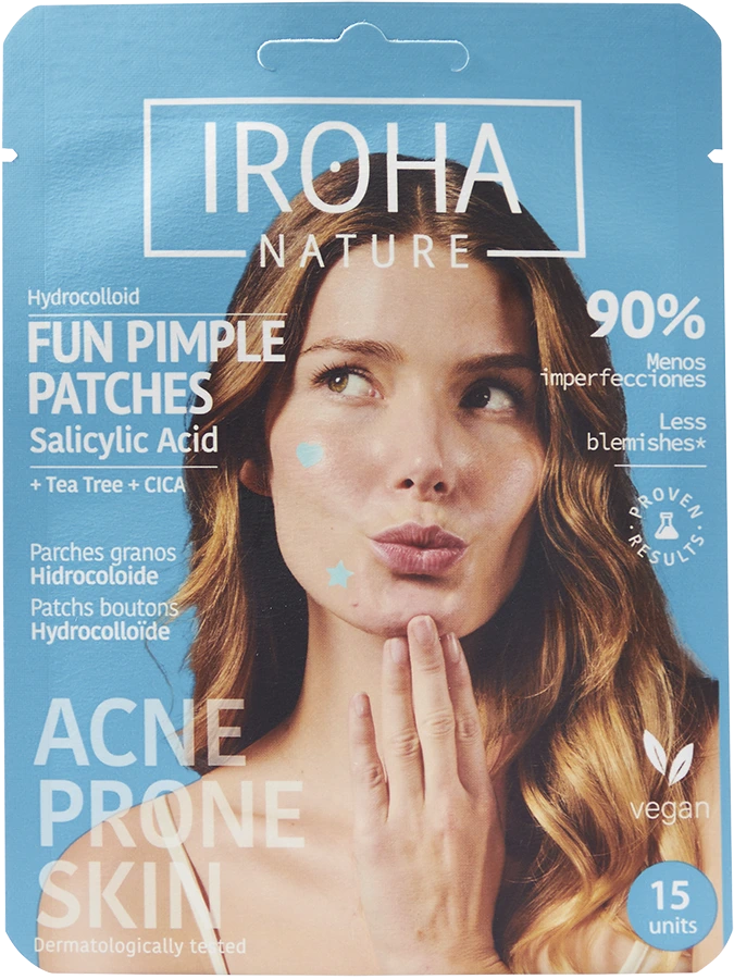Iroha Nature Fun Salicylic Acid Pimple Patches 15 st - Punktbehandling
