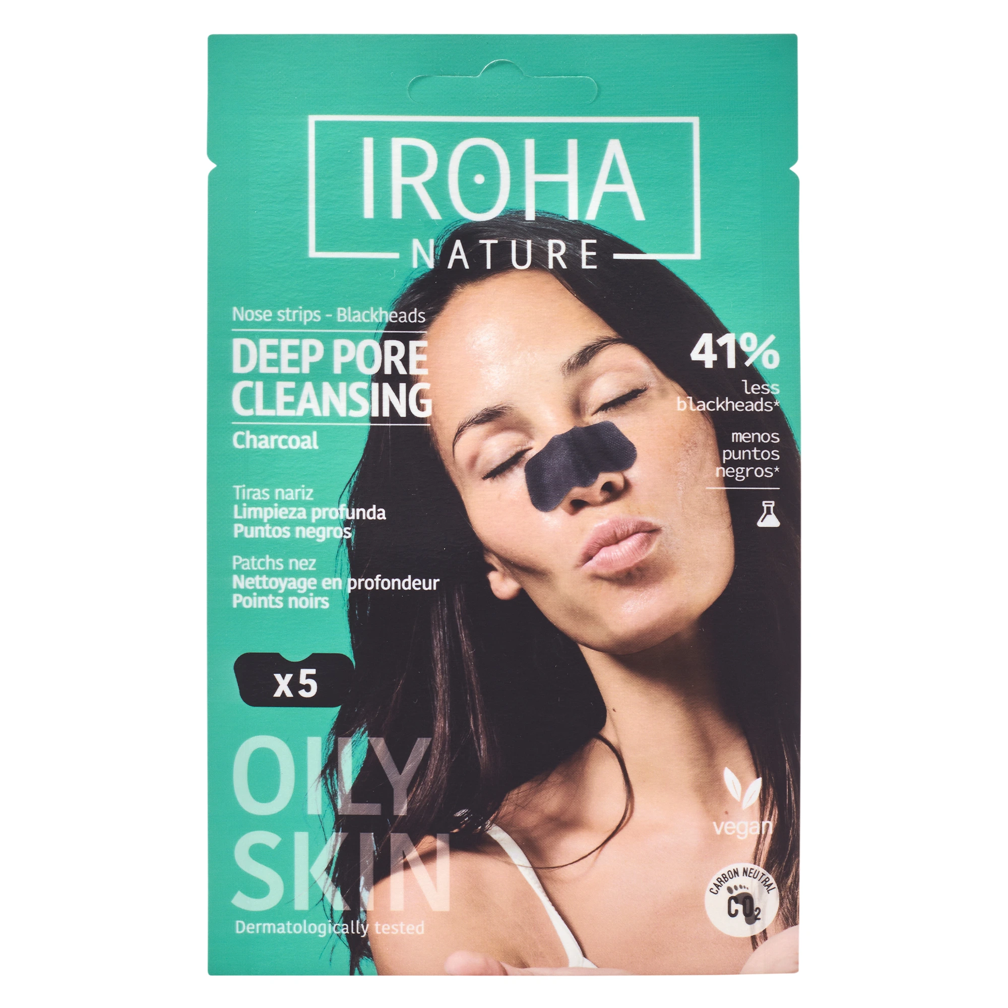 Iroha Nature Deep Pore Cleansing Charcoal Nose Strips 5 st