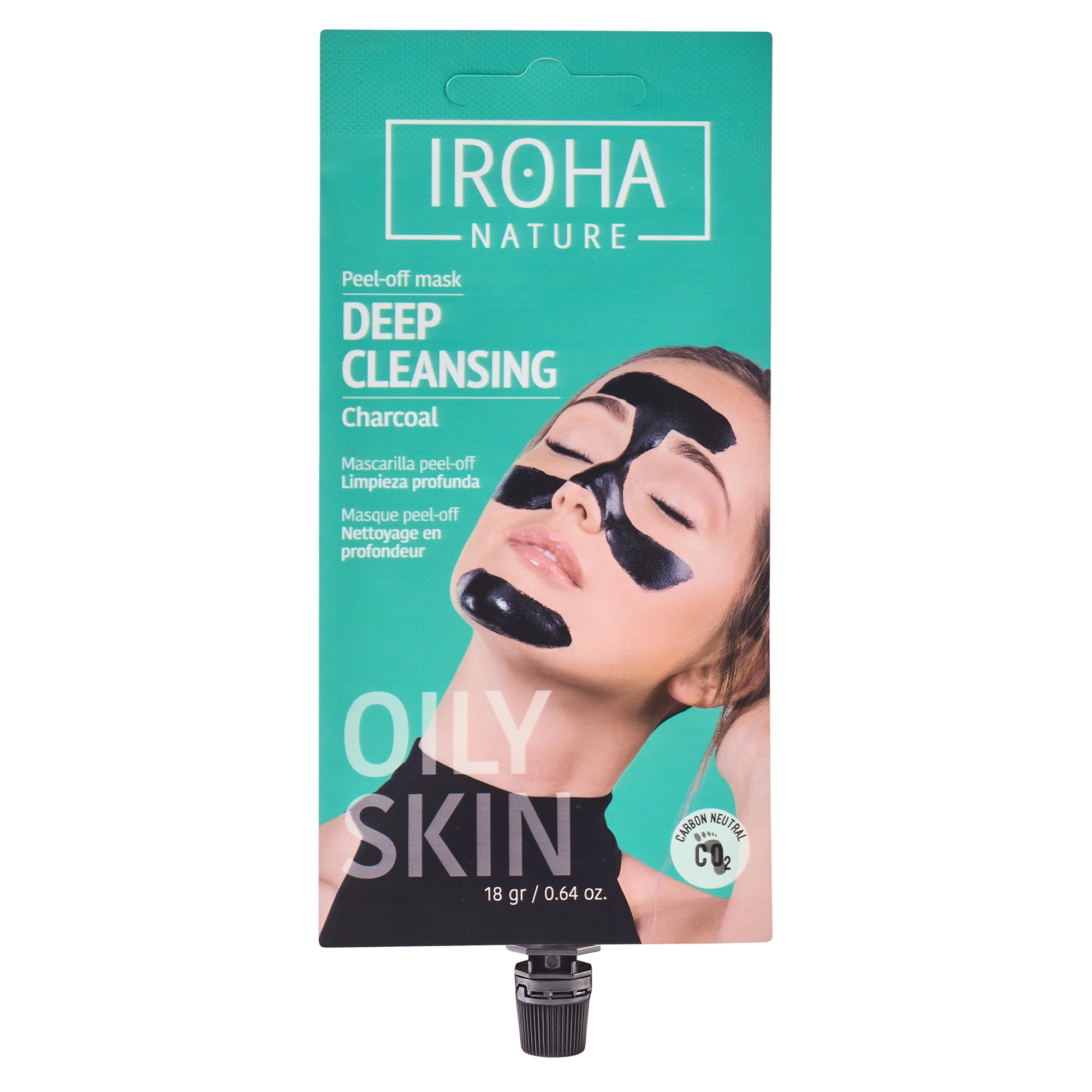 Iroha Nature Deep Cleansing Charcoal Peel Off Face Mask 18 g