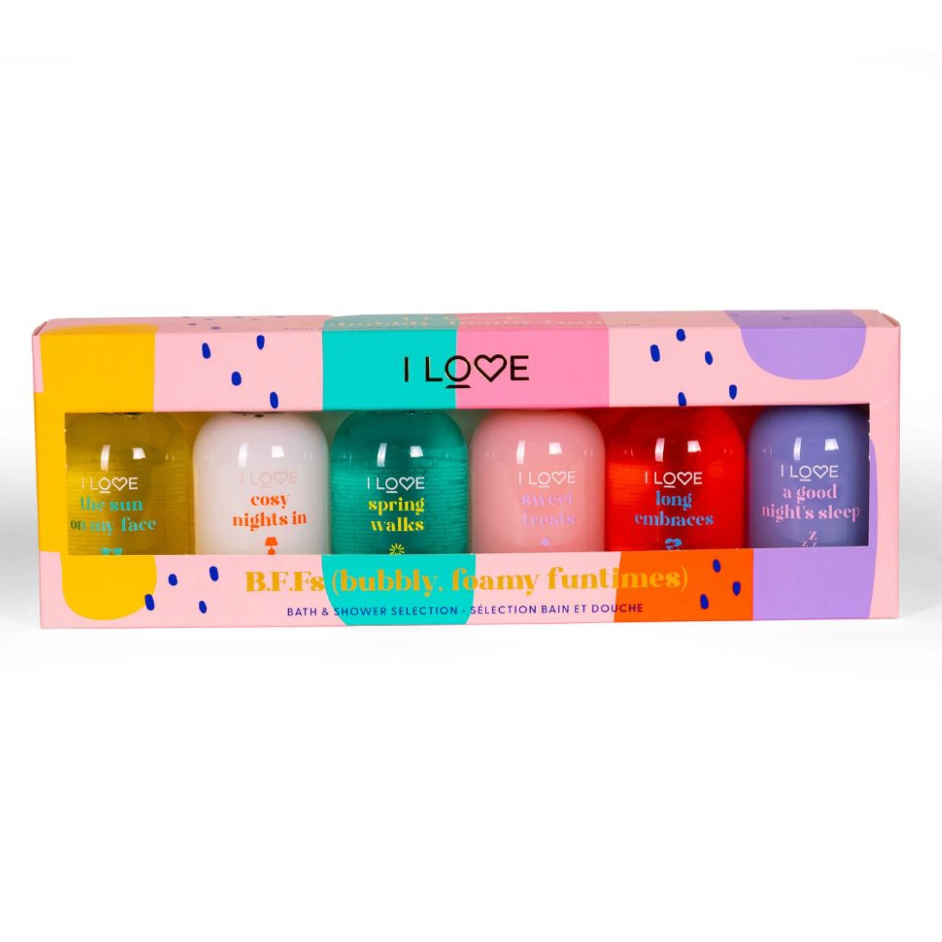 I LOVE B.F.Fs Bubly, Foamy funtimes Shower Gel Set 6 x 100 ml - Duschkräm & duschtvål