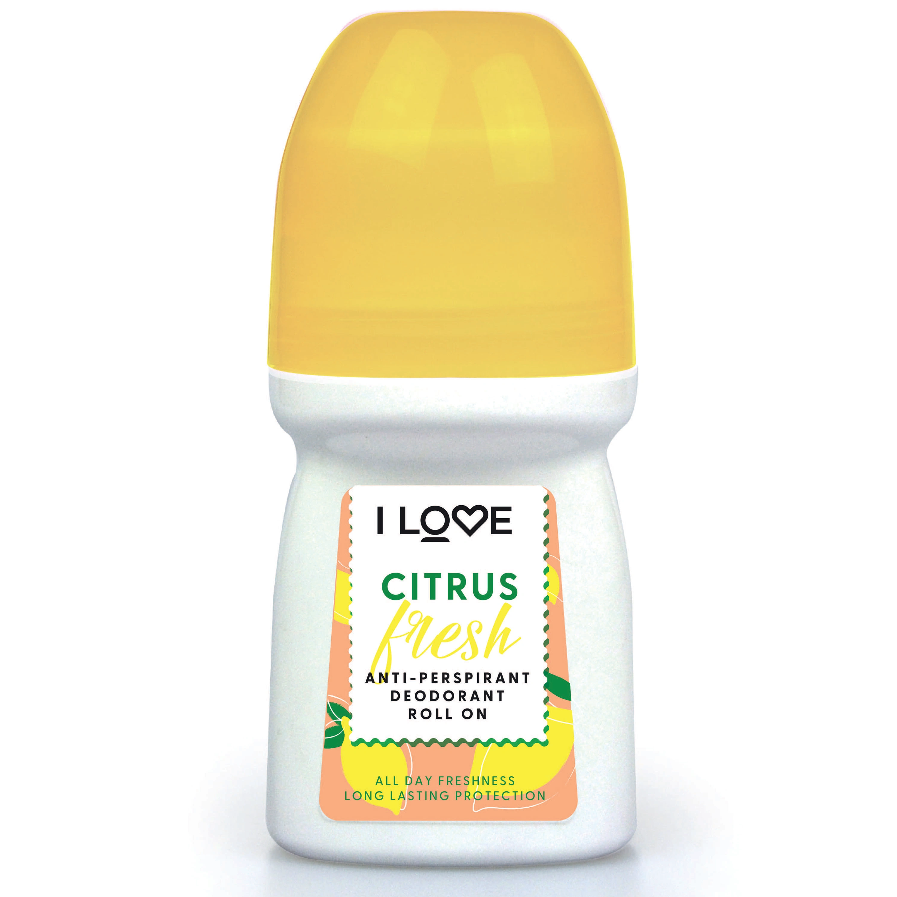 I LOVE Anti Perspirant Deodorant Roll On Citrus Fresh 50 ml - Deodorant & antiperspirant