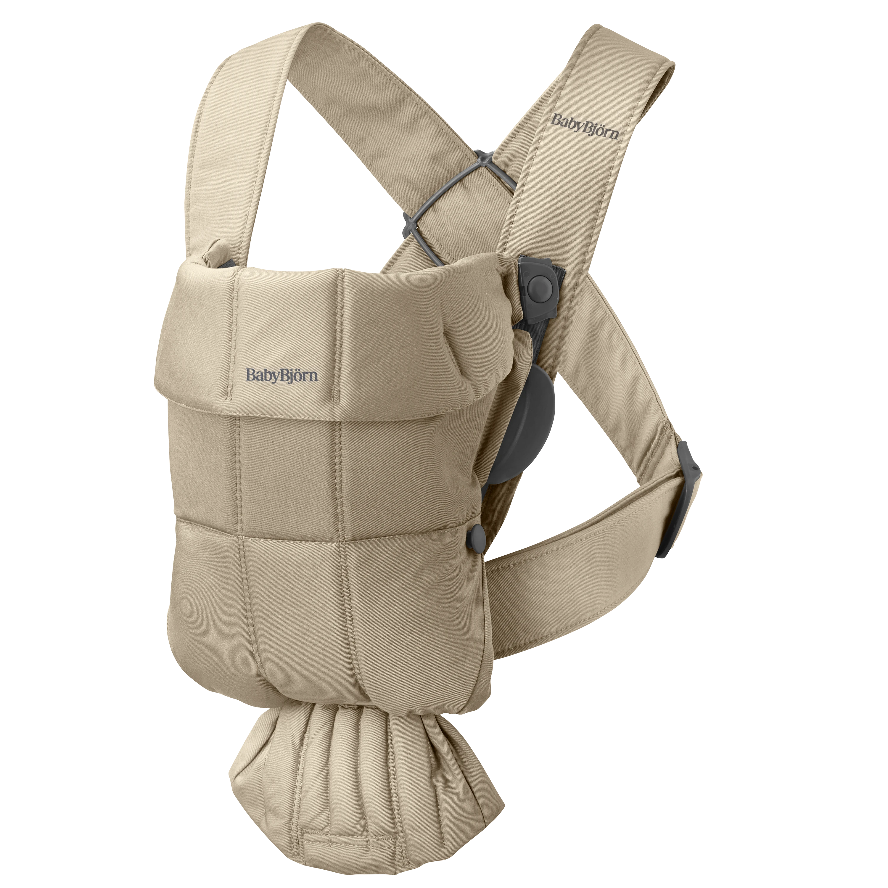 BabyBjörn Bärsele Mini Vävd Beige - Bärselar för nyfödda