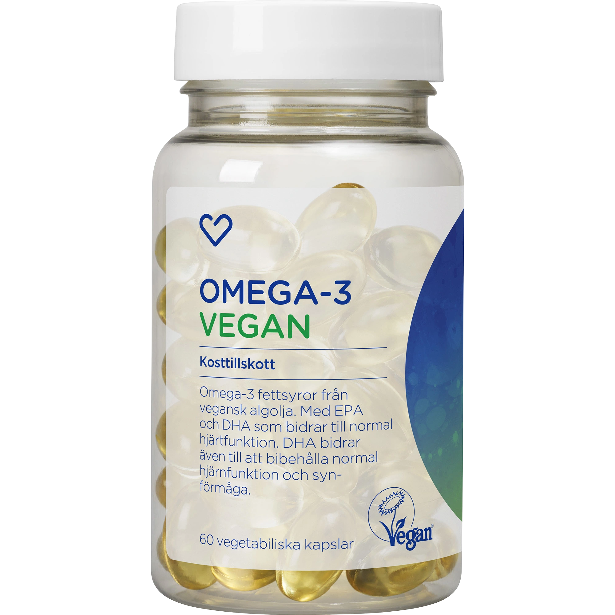 Hjärtats Omega-3 Vegan Kapsel 60st