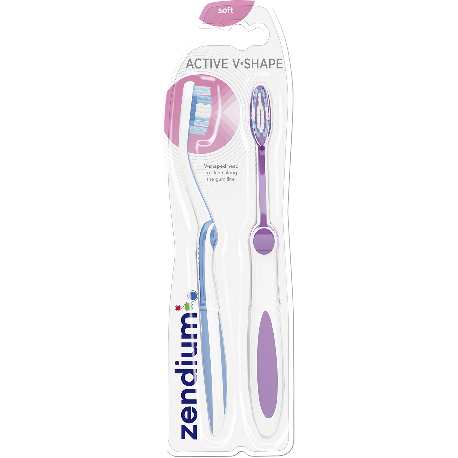 Zendium V-shape Soft Tandborste 2 st - Tandborstar