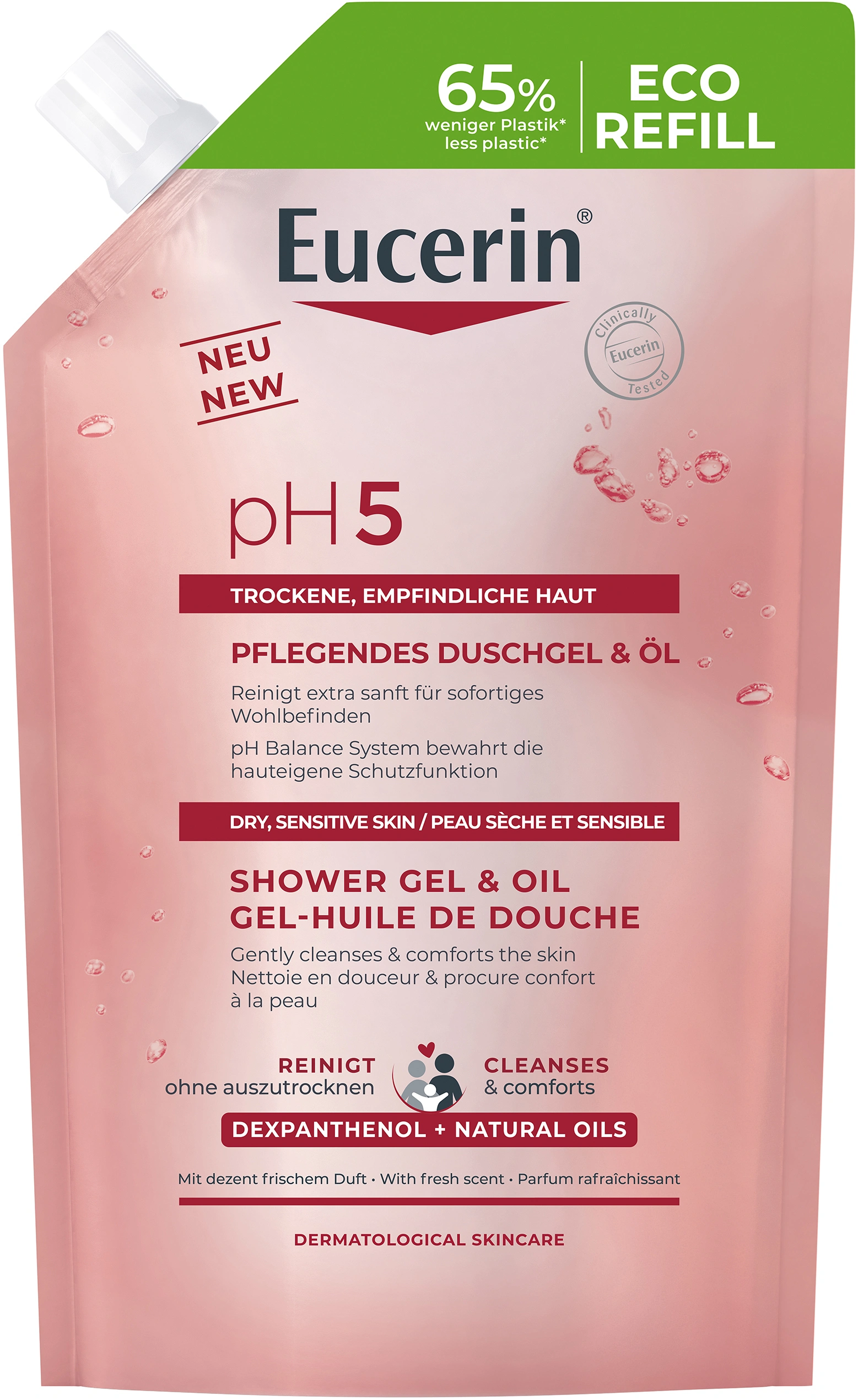 Eucerin pH5 Shower Gel & Oil Refill 400 ml - Duscholja