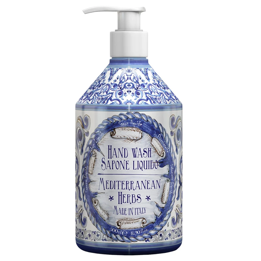 Rudy La Maioliche Liquid Soap Mediterranean Herbs 500ml - Handtvål