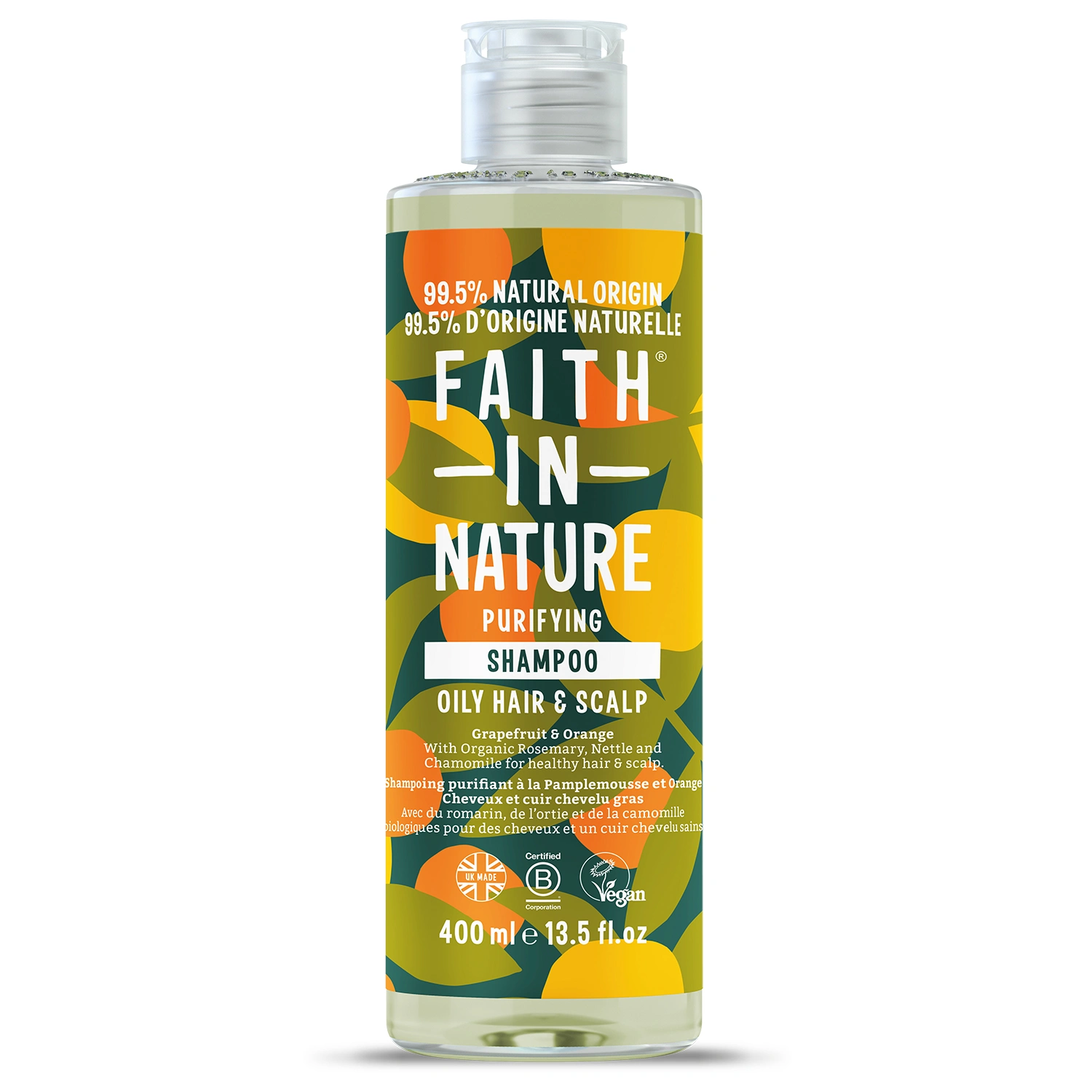 Faith in Nature Shampoo Grapefruit & Orange 400 ml - Schampo för fett hår