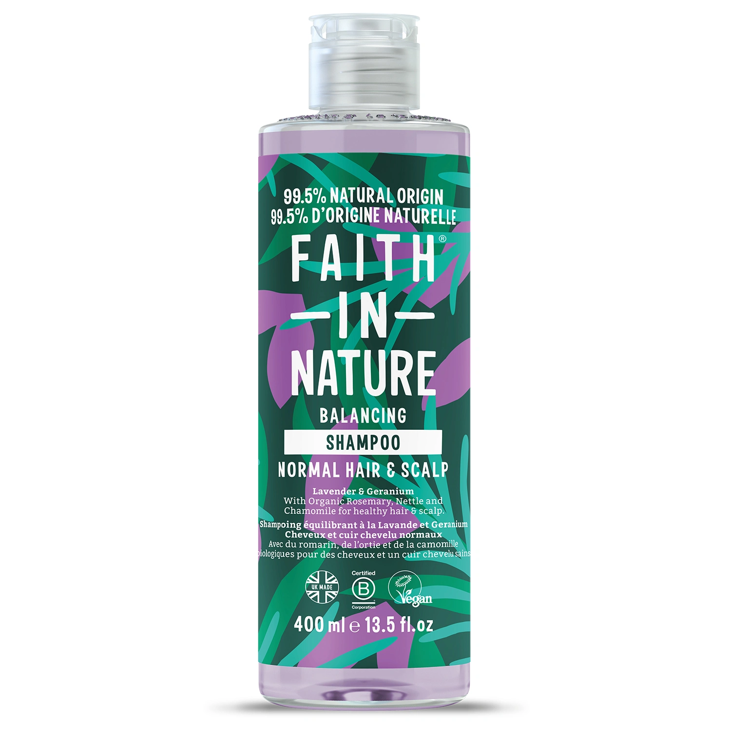 Faith in Nature Shampoo Lavender & Geranium 400 ml - Återfuktande schampo