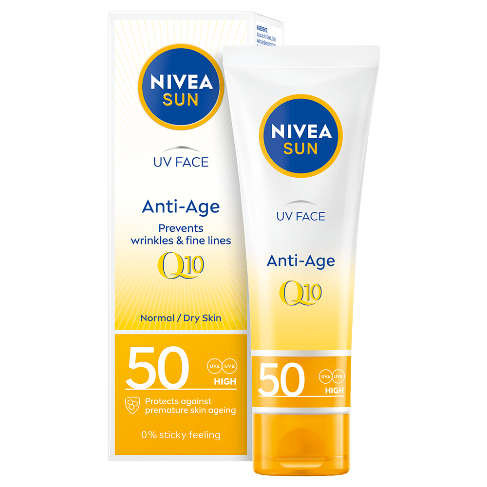 Nivea Sun UV Face Anti Age Q10 Cream SPF 50 50 ml - Solskydd ansikte