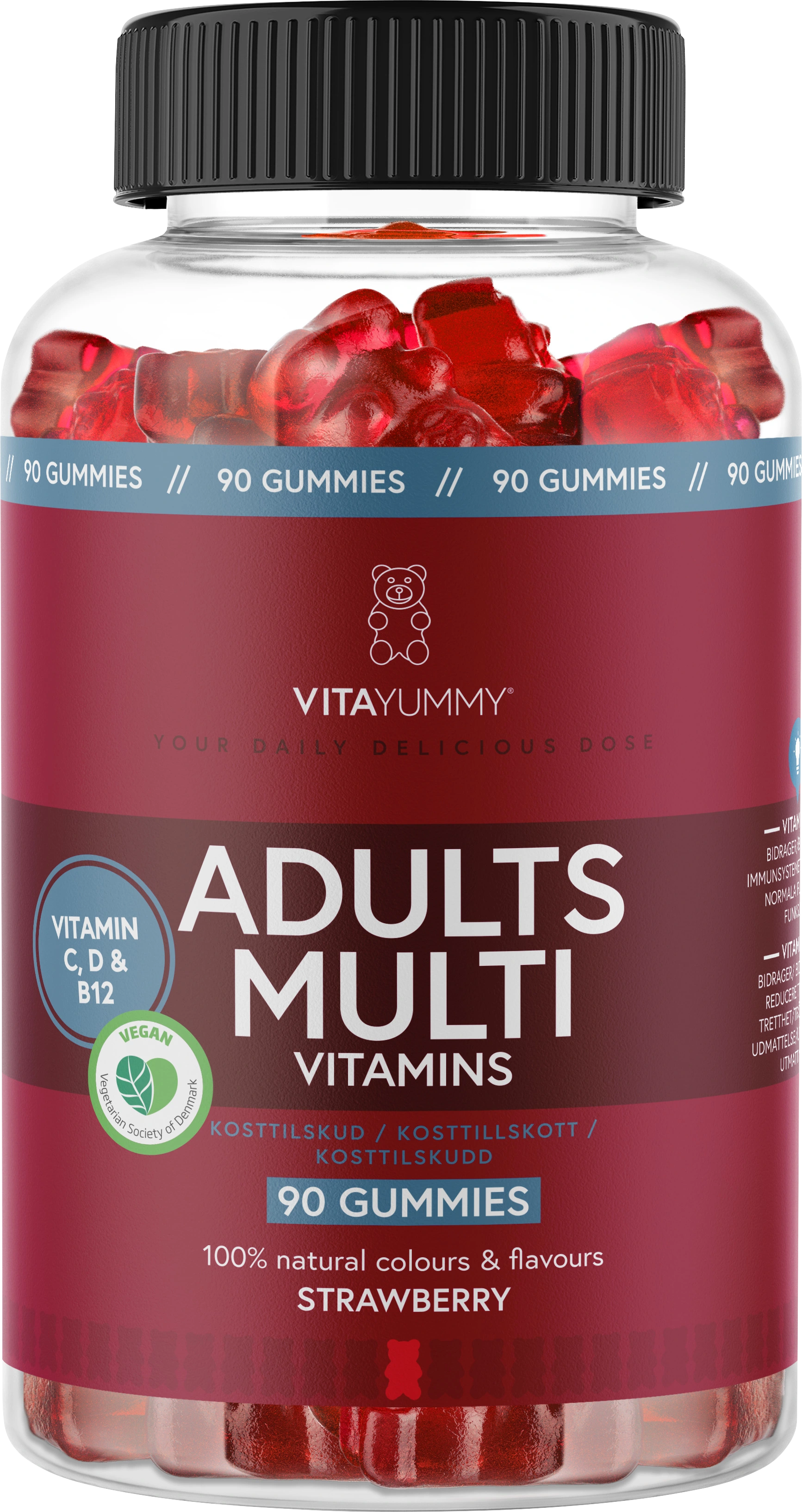 VitaYummy Adults Multivitamin Strawberry 90 st - Multivitamin