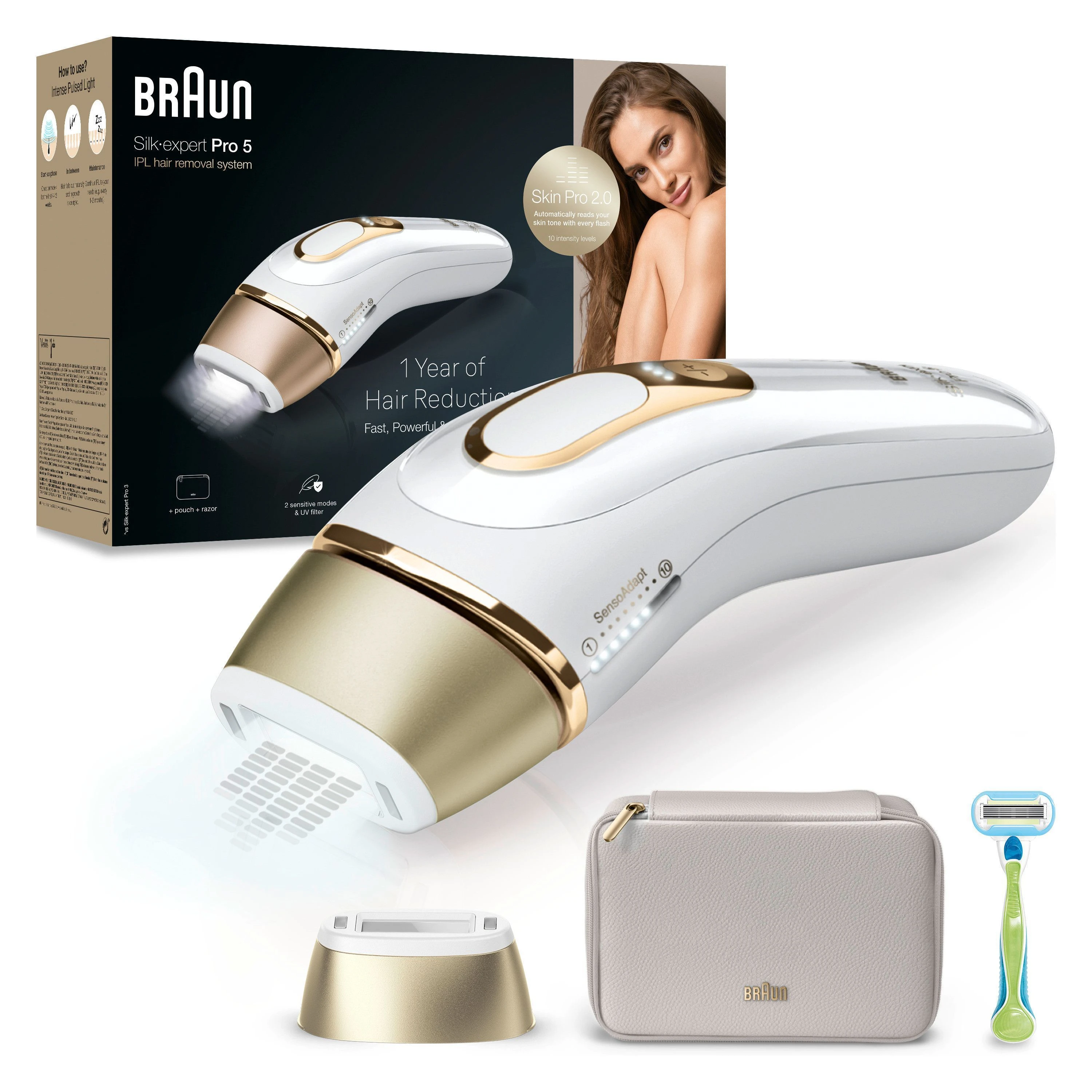 Braun PL5052 White/Gold - IPL hårborttagning