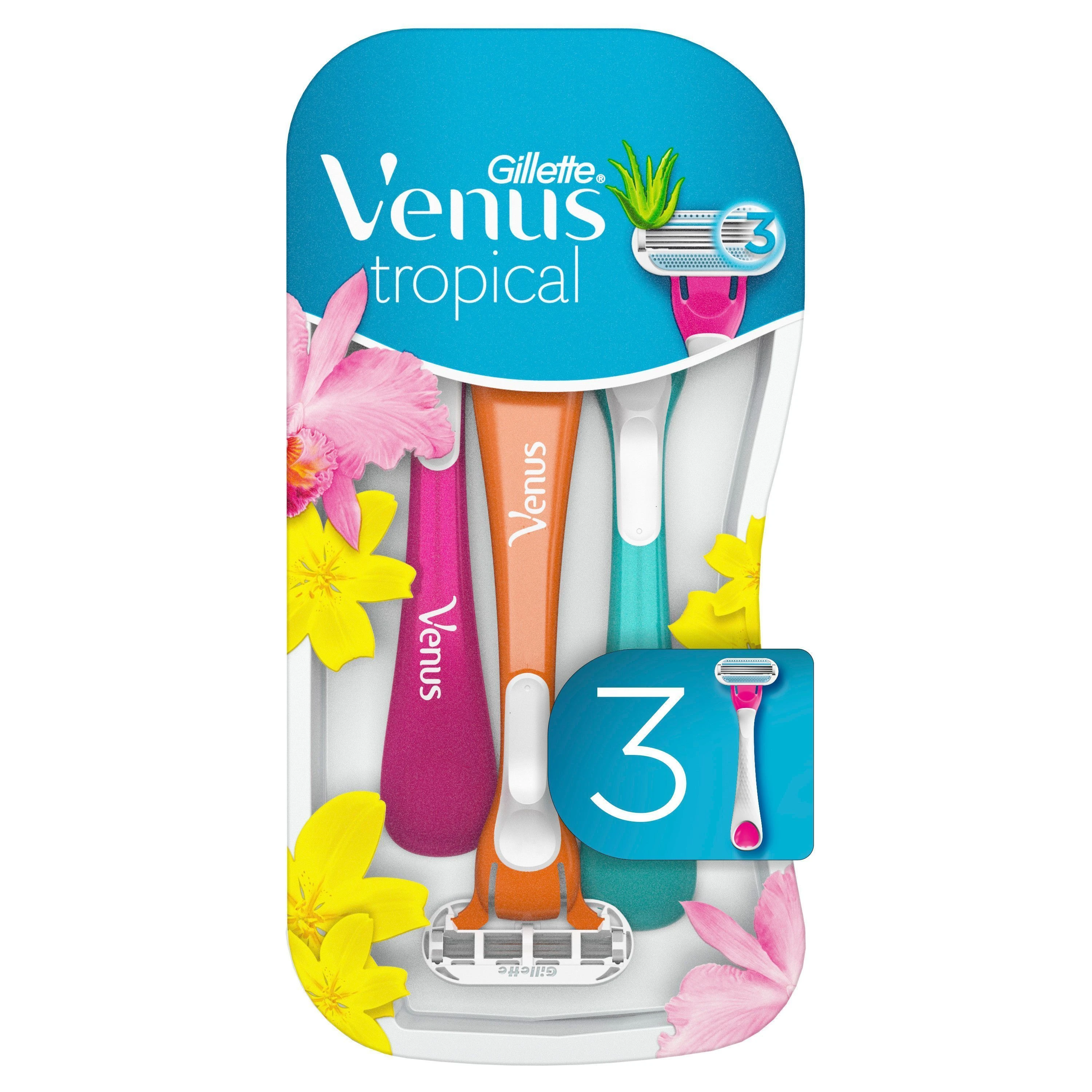 Venus Tropical Dispo 3 st - Engångsrakhyvlar
