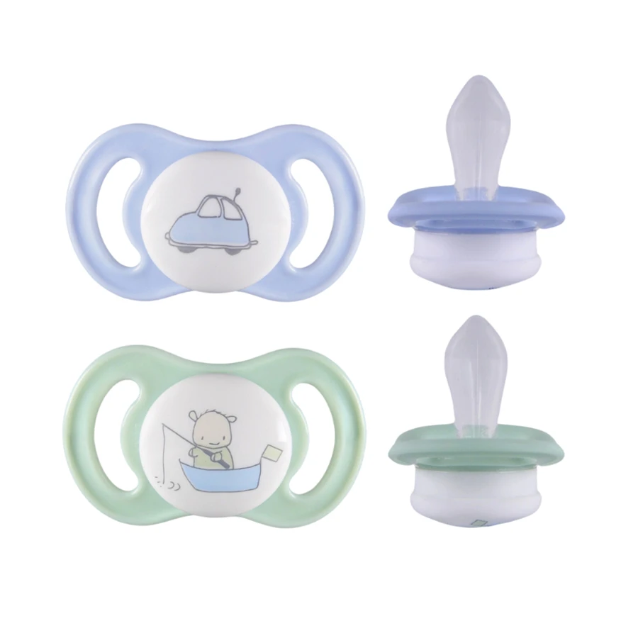 ESSKA Happy Mini 0+m Silikon Blå 2-pack - Nappar