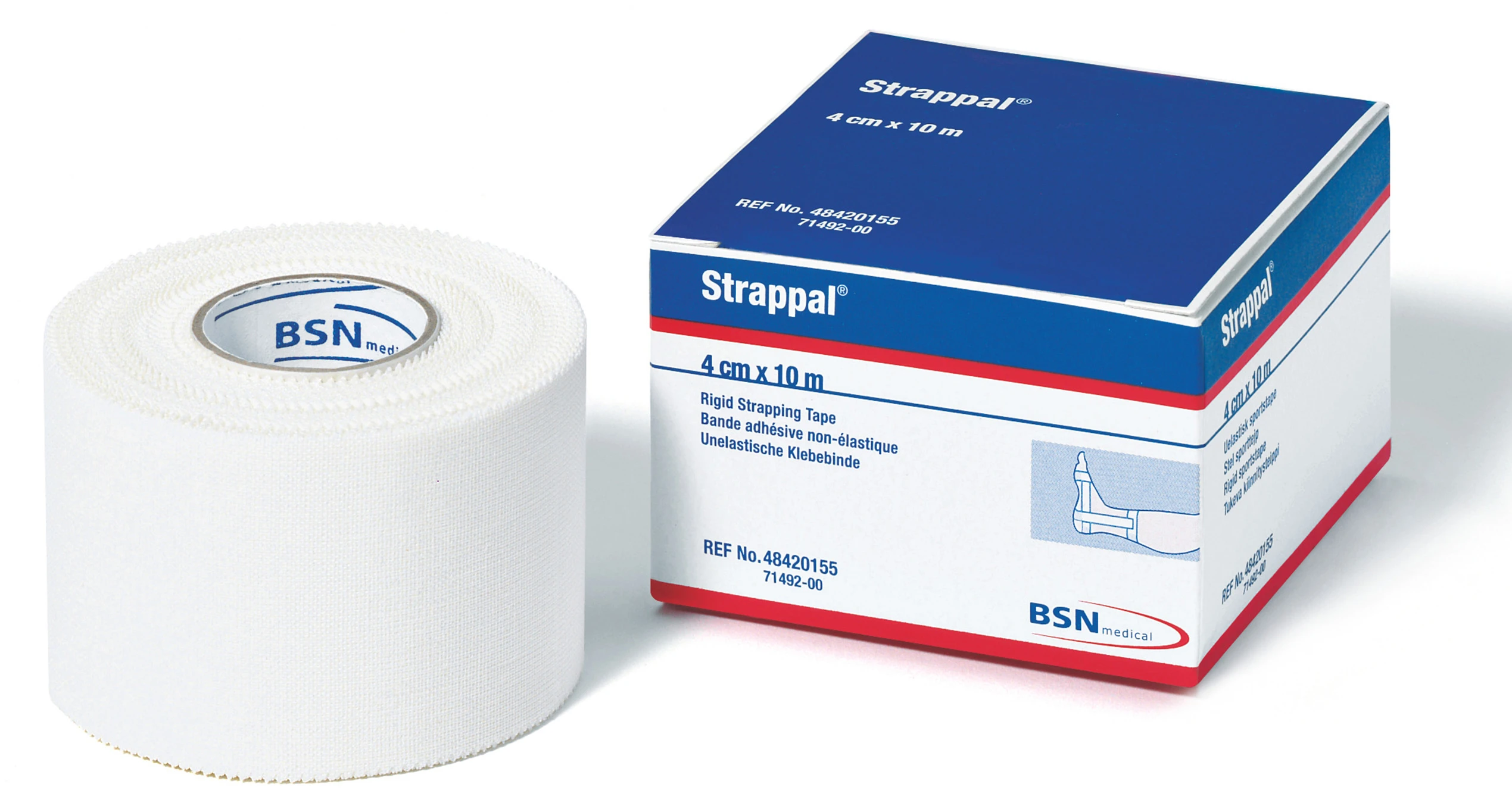 Strappal Sporttejp Vit 4 cm x 10 m - Skydd & ledstöd