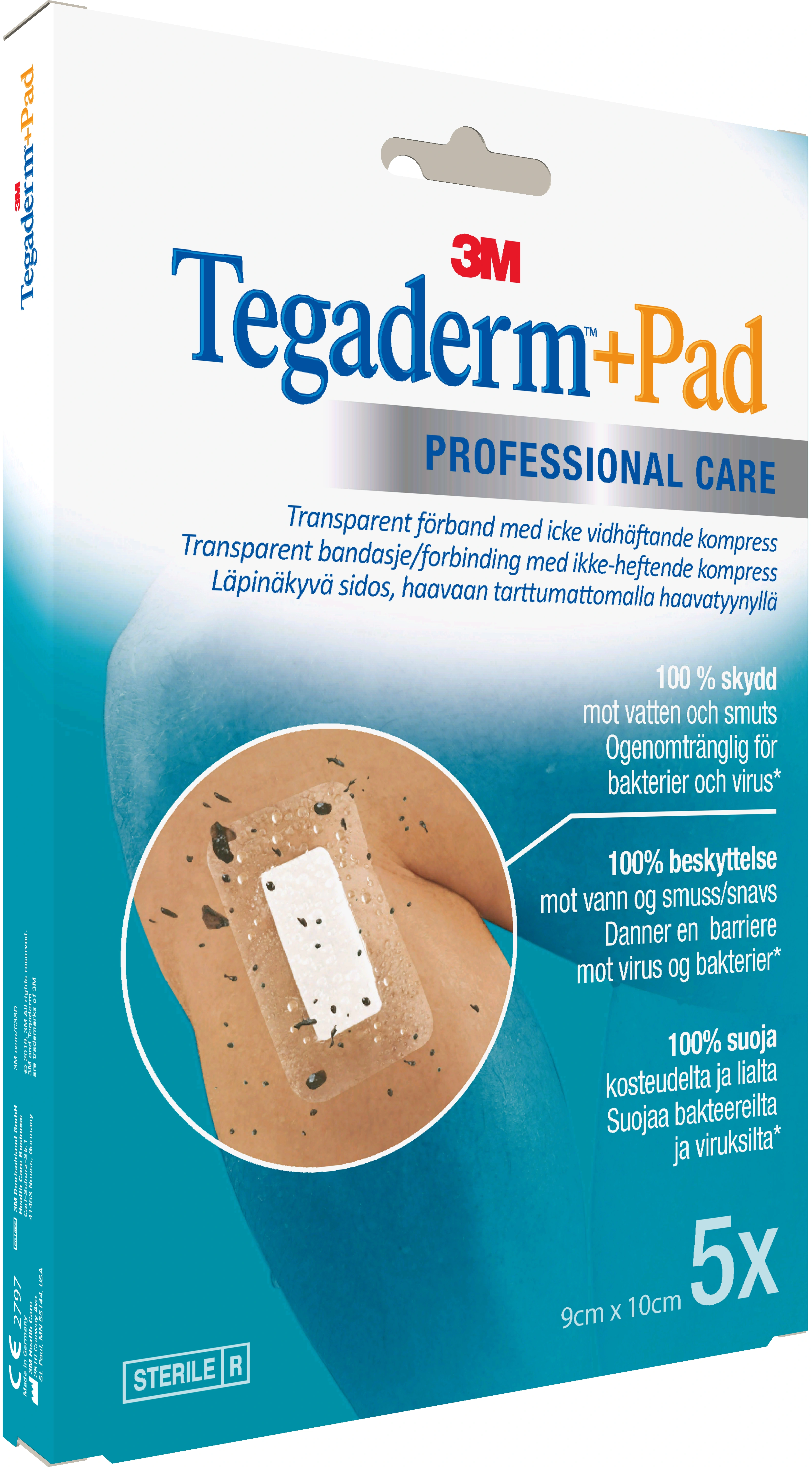 3M Tegaderm +Pad Filmförband 9cm x 10cm - Förband