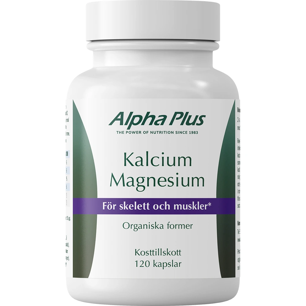 Alpha Plus Kalcium Magnesium 120 kapslar | Apotek Hjärtat