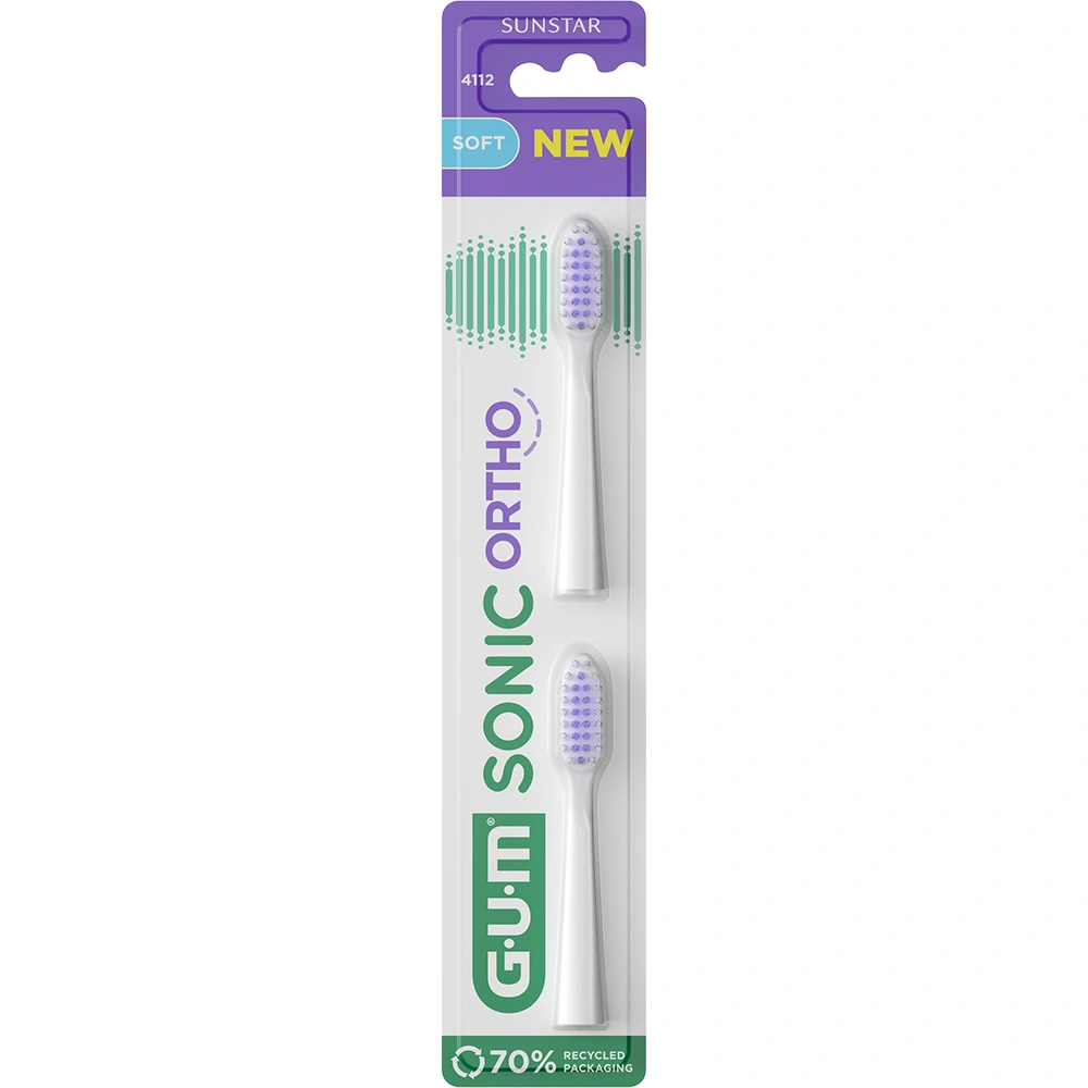 GUM Sonic Ortho Utbytesborstar 2 st